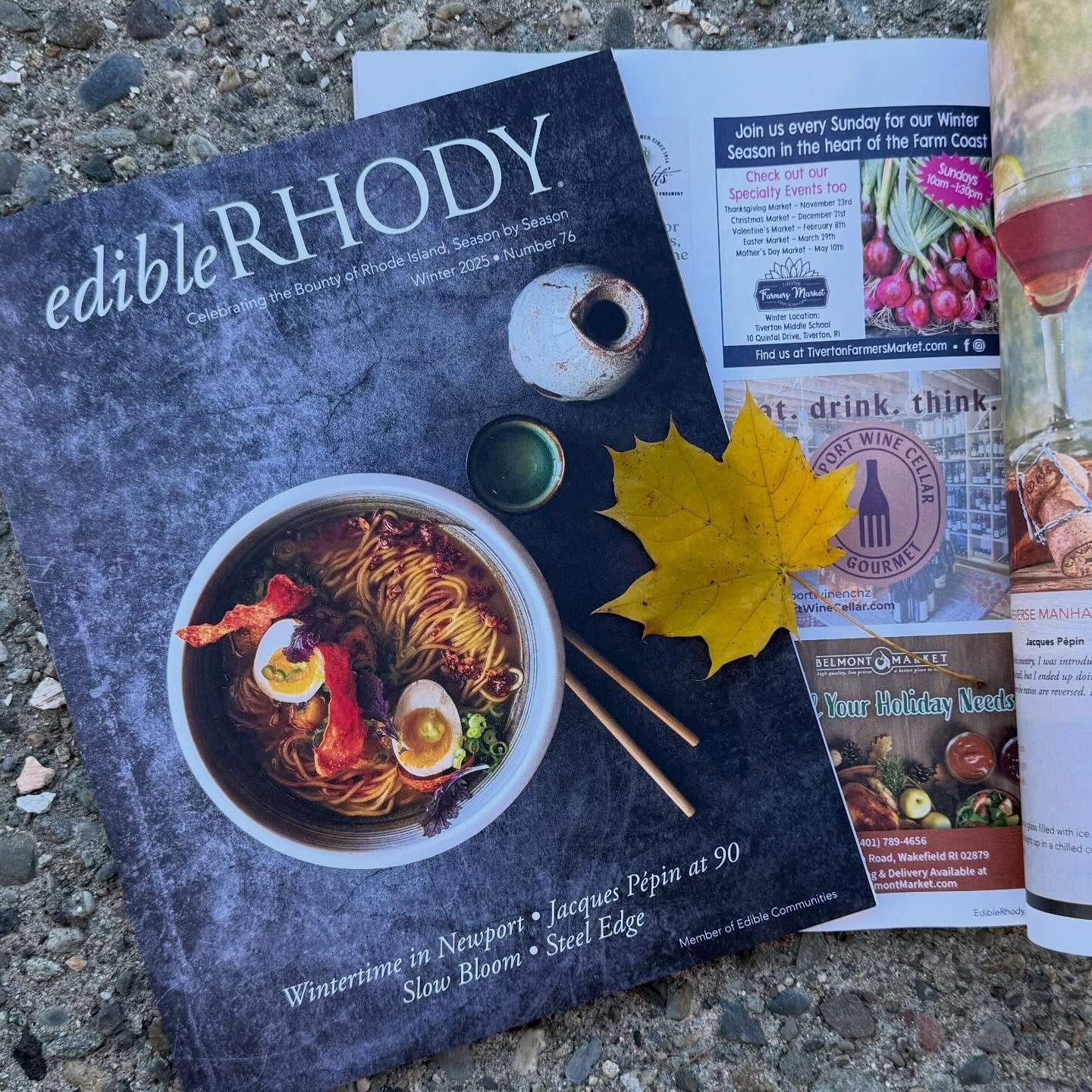 Grab your copy of the latest issue of @ediblerhody at the market this Sunday. Celebrating the bounty of Rhode Island season to season. Find things to eat &amp; drink, places to shop, things to do and lots of fabulous recipes&hellip;. 

Give them a fo