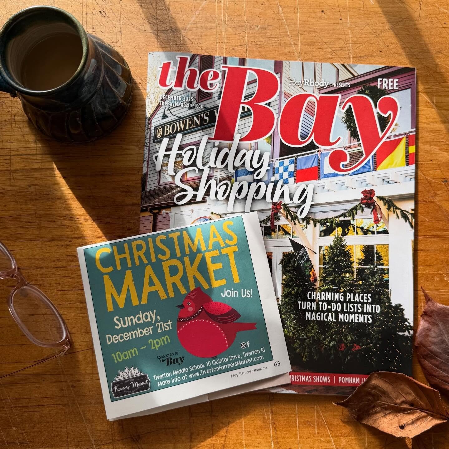 Next Sunday Funday, come and enjoy the Annual Christmas Specialty Market at Tiverton Farmers Market. 

As we step into the holiday season, it&rsquo;s time to explore and appreciate our local talent once again. The Tiverton Farmers Market invites you 