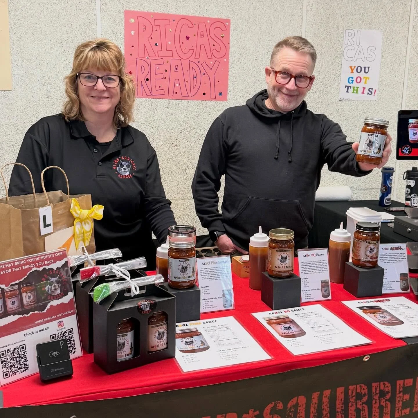 @blindsquirrelsauces will be in the house this Sunday. Do you like BBQ? These ArBol BBQ Sauces will quench your thirst for sauce. Check out all the varieties and flavors. Mild, lil bit of heat OR the evil twin!!!!

Either way, come by on Sunday and g