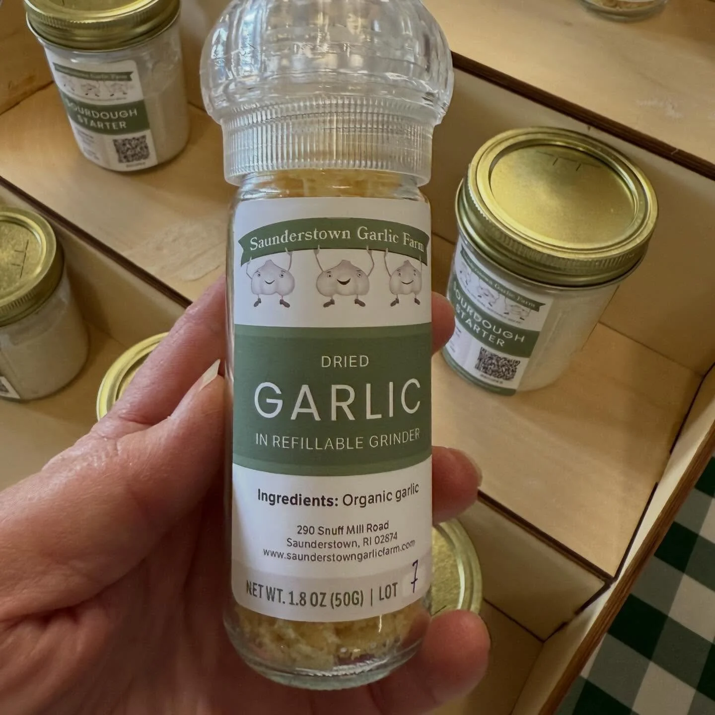 @saunderstowngarlicfarm is joining us tomorrow-Sunday. Rhode Island Born &amp; Garlic Bread! Come by and see Aaron and ask about the farm and next seasons plantings&hellip;.. lots going on. 

You&rsquo;ll find Garlic Focaccia Breads, (sheets and stri