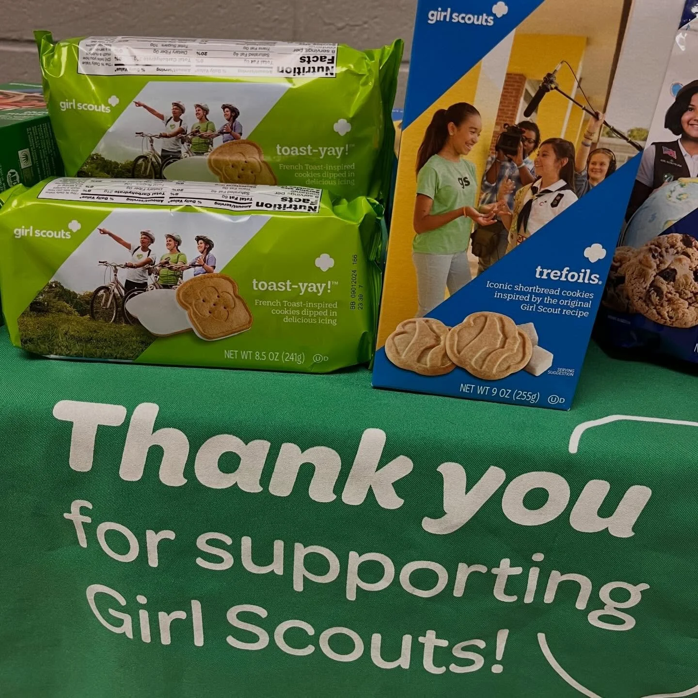 Girl Scout Troop 258 is back this Sunday with more of those delicious Girl Scout Cookies. This might be your last chance to grab some&hellip;

💡did you know they freeze well? Oh, yea.
Come on by, meet n greet the girls and indulge in a little goodne