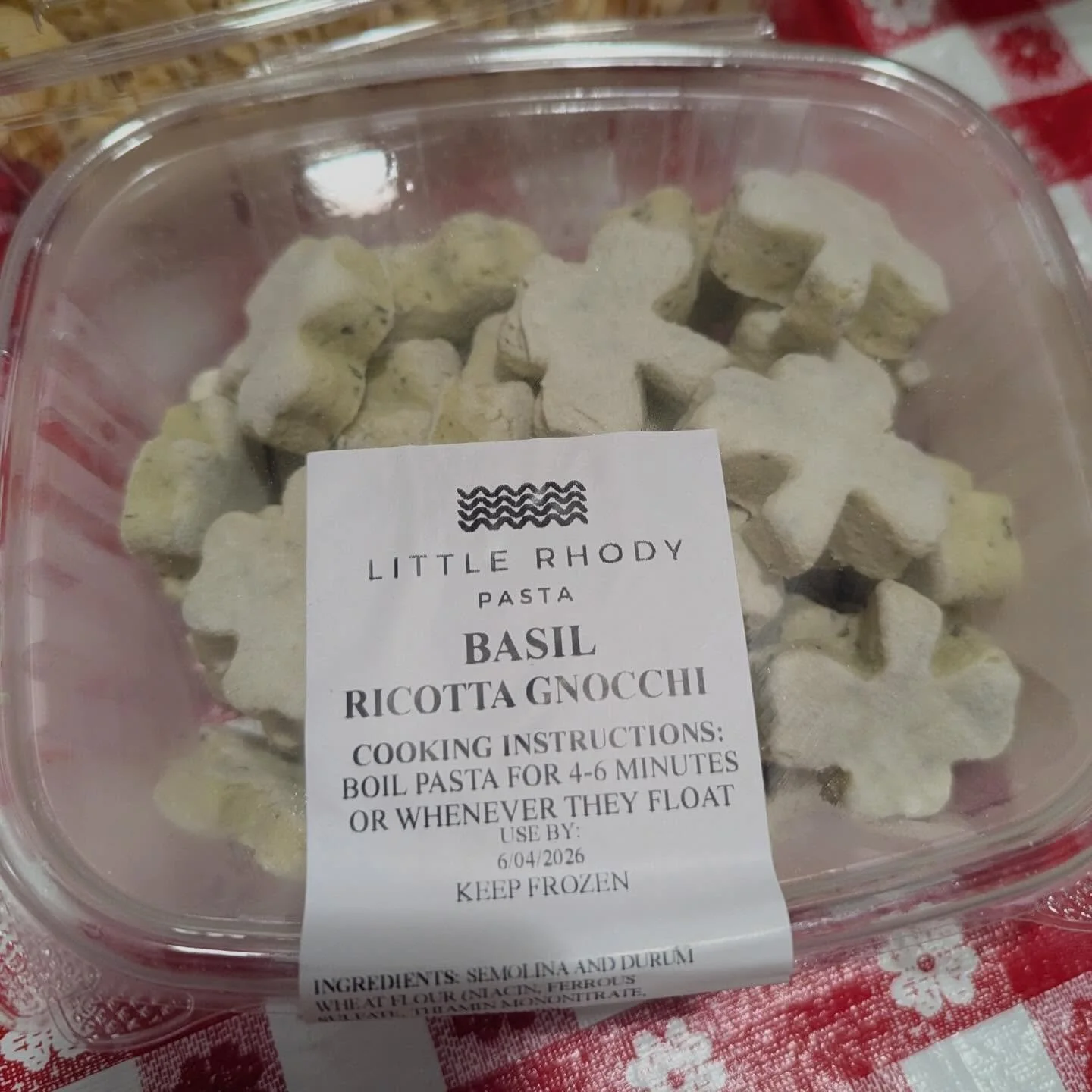 Come on by tomorrow and see what @littlerhodypasta has got in their coolers. Oooolala&hellip;..Just in time for St. Patrick&rsquo;s Day, you find these adorable &amp; delicious Basil Ricotta Gnocchi. Limited stock, so get there early for the best sel