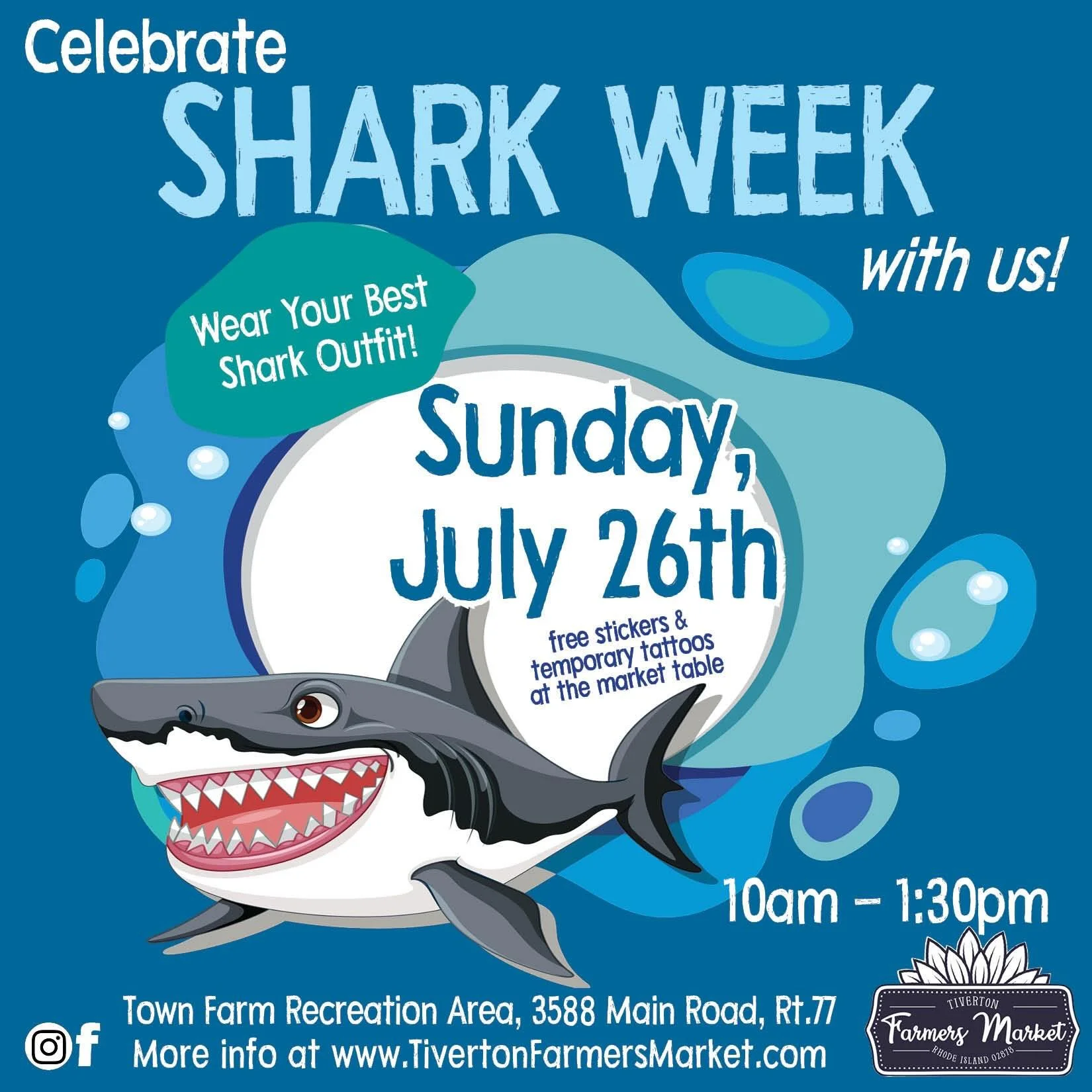 Ooopppsie&hellip;we got the date wrong. Get ready to make a splash and celebrate Shark Week with us on Sunday, July 26th! 

It&rsquo;s time to embrace your inner ocean predator and ride the wave of excitement. Don your most fin-tastic shark costumes,