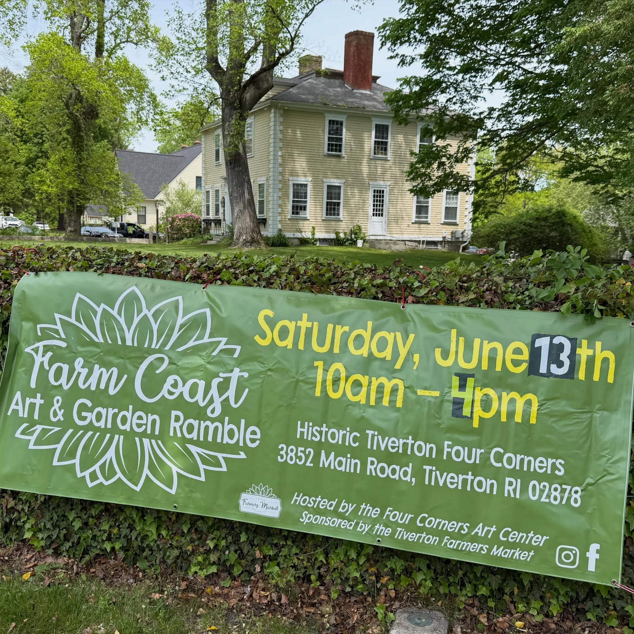 This Saturday, June 13th is the Annual Farmcoast art &amp; Garden Ramble at the Historic @tivertonfourcorners. 

Ramble through stunning displays of artworks and paintings and engage with local artisans as they display their art, handmade cutting boa