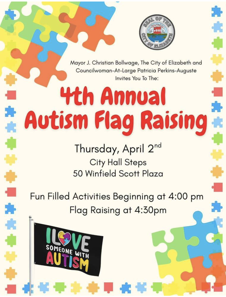 4th Annual Autism                  Flag Raising
