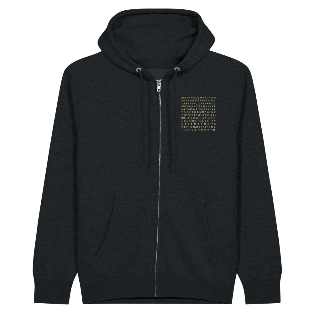 【新品未開封】 CHRONOIZM FRINGE ZIP HOODIE Mサイズ YUNZSXJY Womens Men Zip Up Grunge Hoodie Cross Print Jacket
