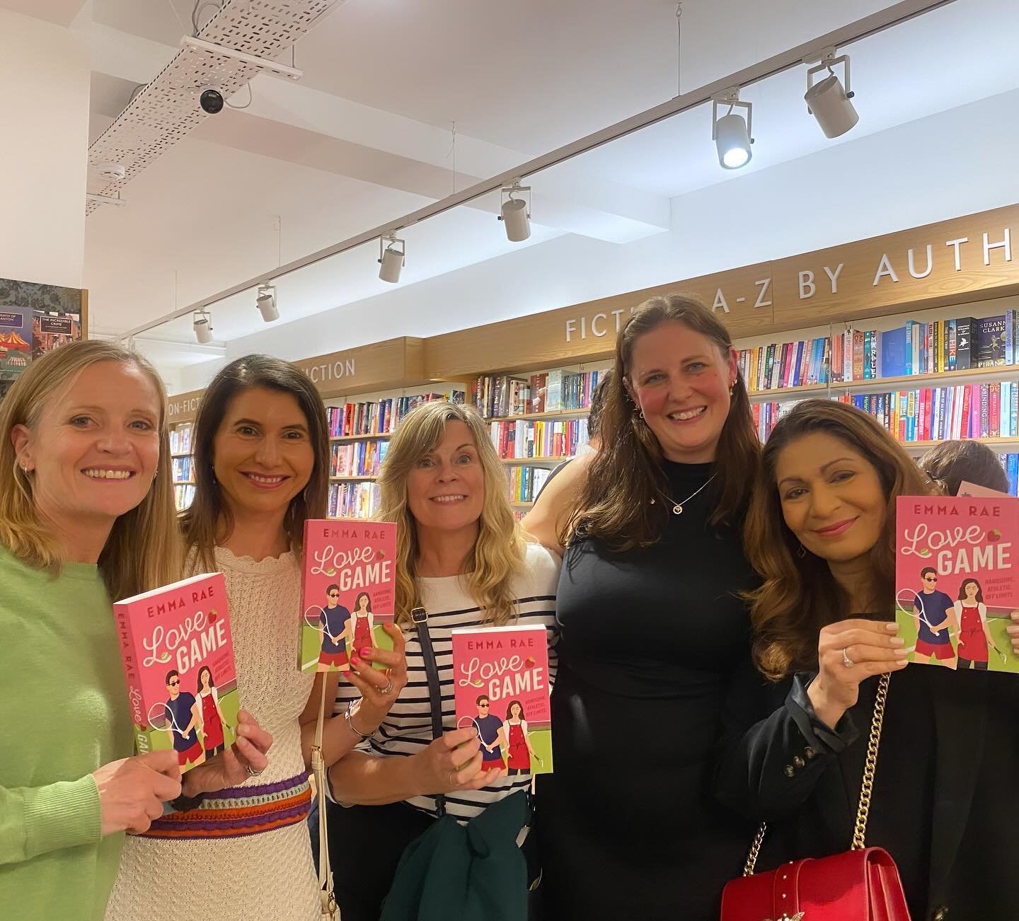 Such a lovely launch for @emmarae.author spicy tennis romance Love Game @wimblestones 🍓❤️ 🎾 Emma made a lovely speech and I can&rsquo;t wait to read this. Steamy, summery and set in Wimbledon- it&rsquo;s out today. Swipe to see the gorgeous tennis 