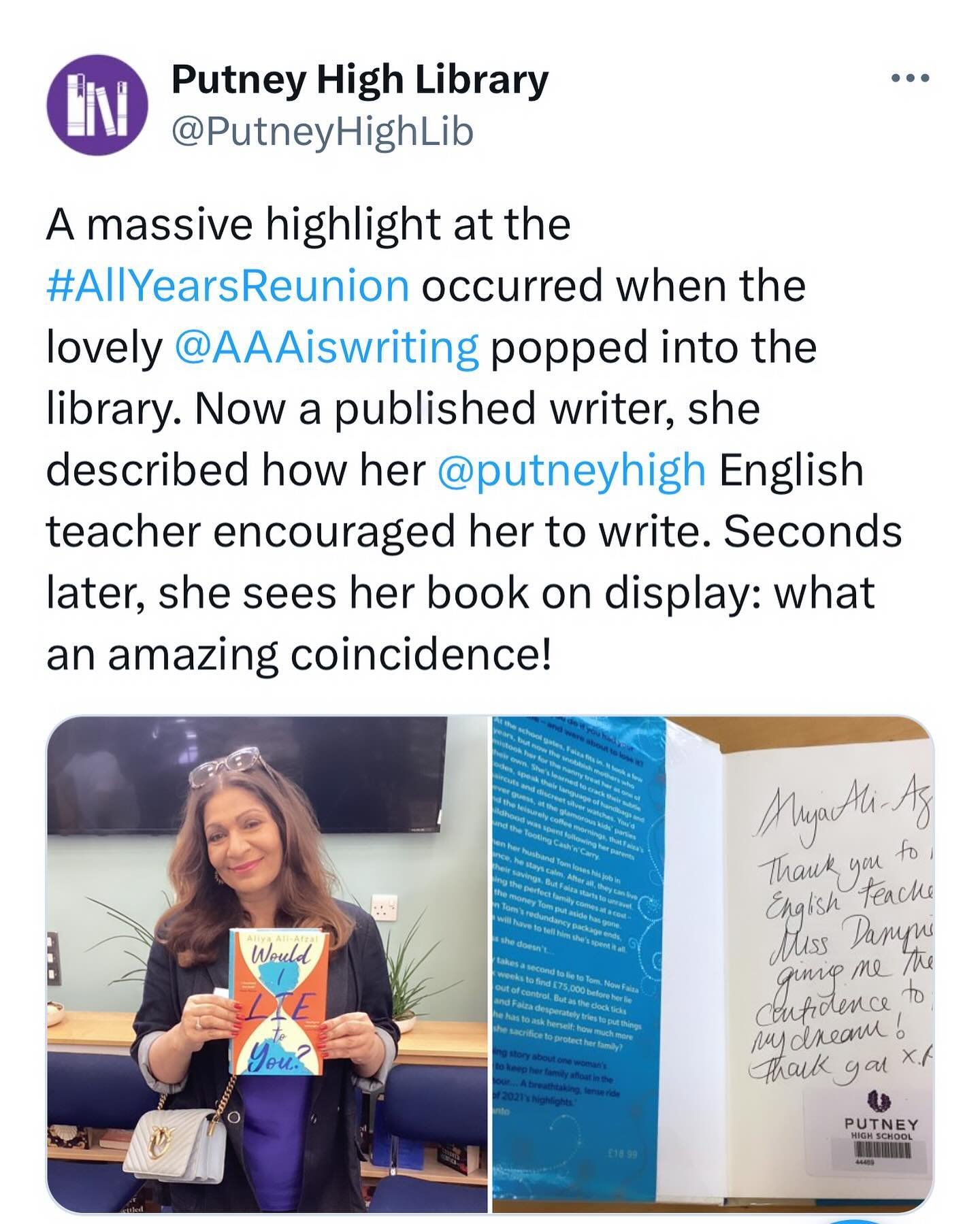 I wondered what 11 year old me would have thought of this and in the strangest way, I think I knew, even then, that I would write books one day 

My old school&rsquo;s library aka my favourite spot in the school growing up, just posted about me &amp;