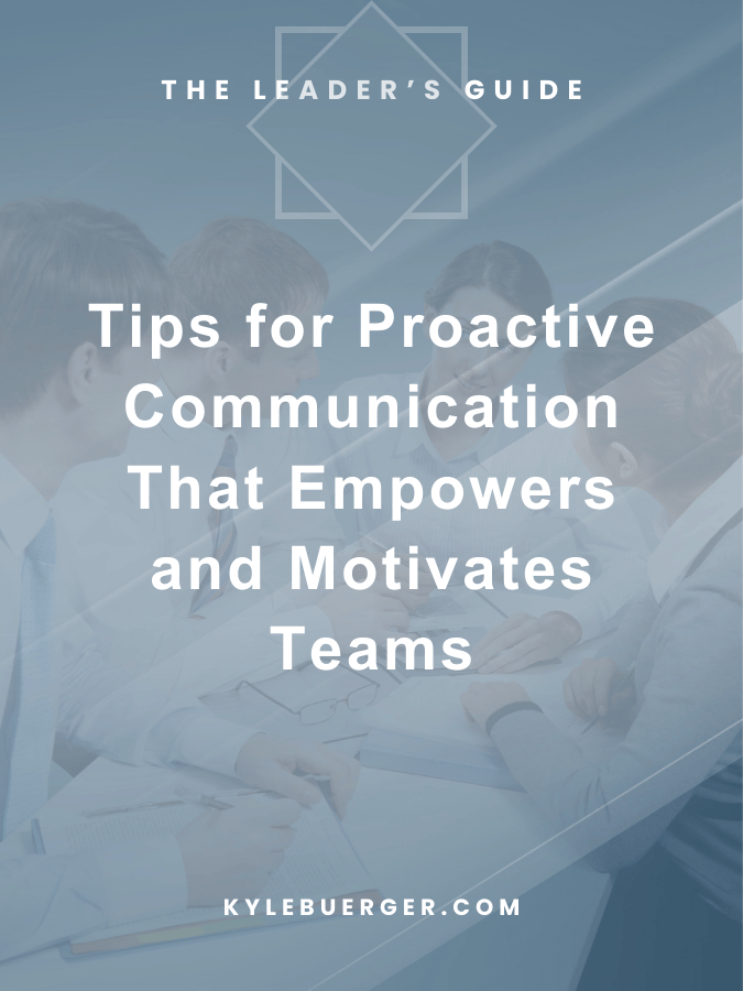 Proactive Communication