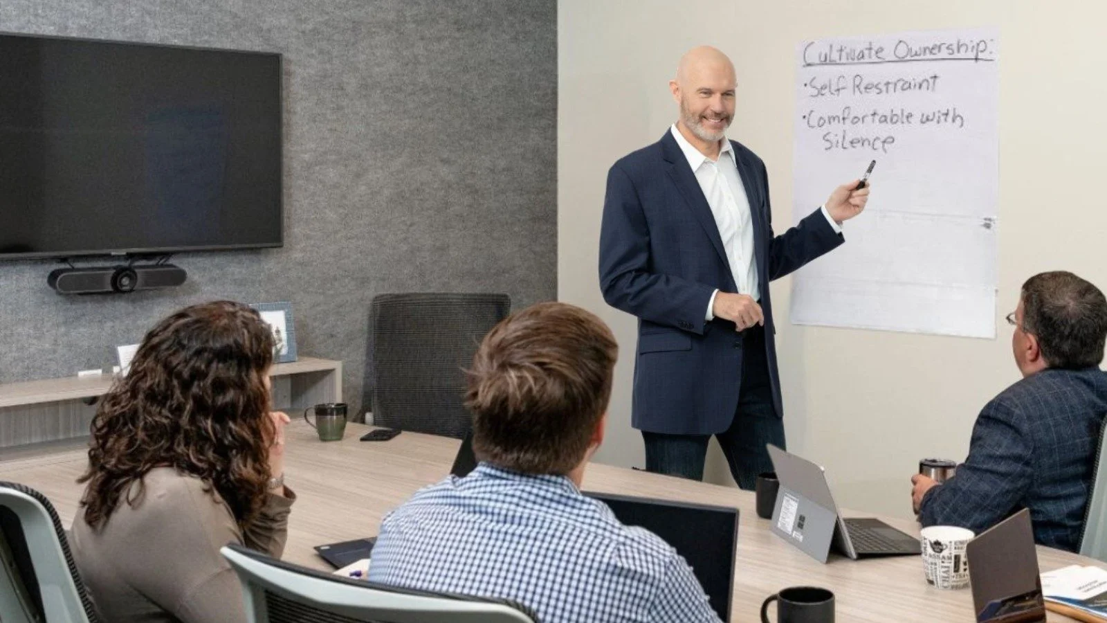 A group of leaders participating in an engaging and interactive training worksho