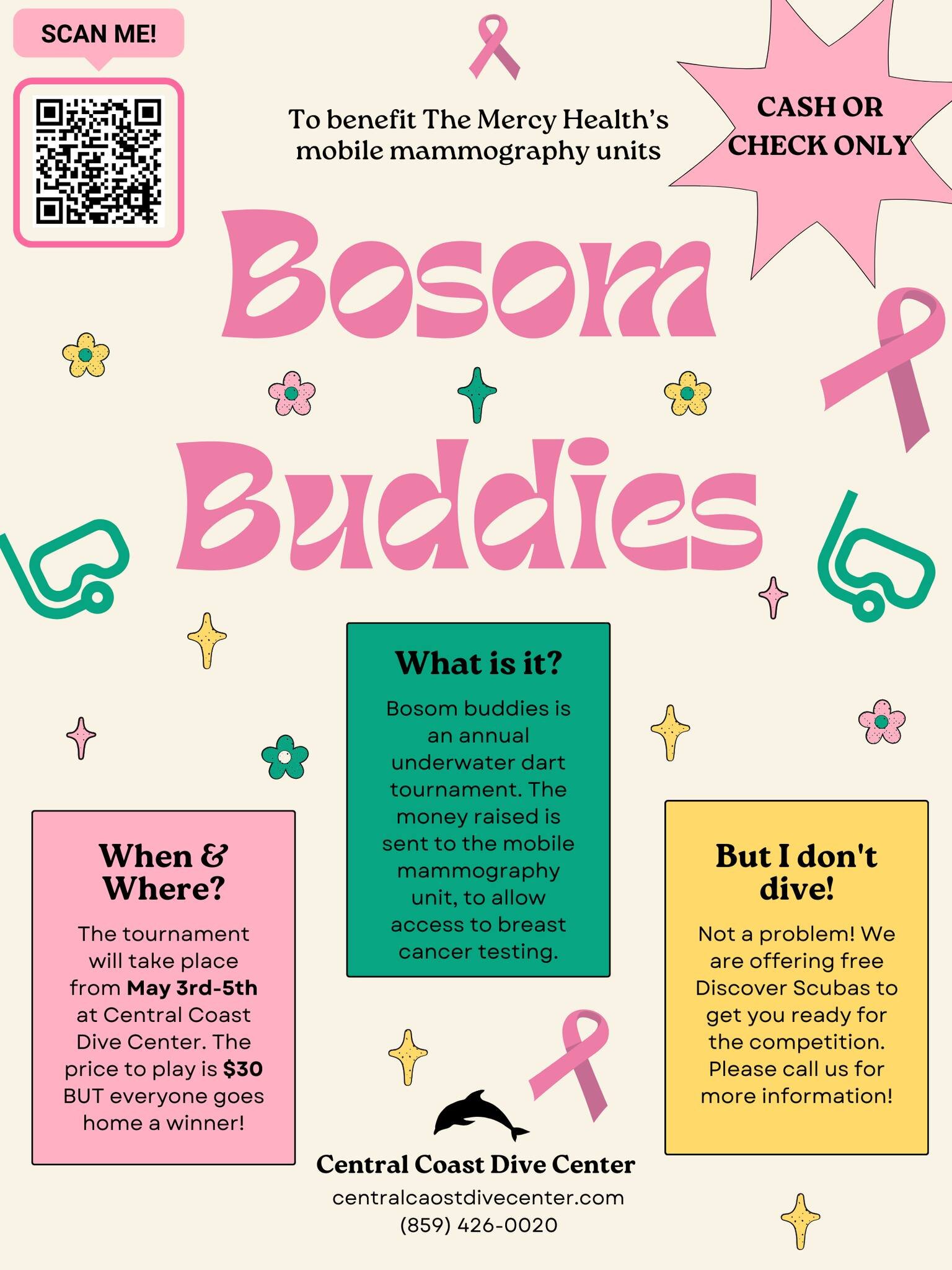 Today is the day!! Sign ups are open for Bosom Buddies. Follow the link to sign up for a time: 
https://shorturl.at/elpsR