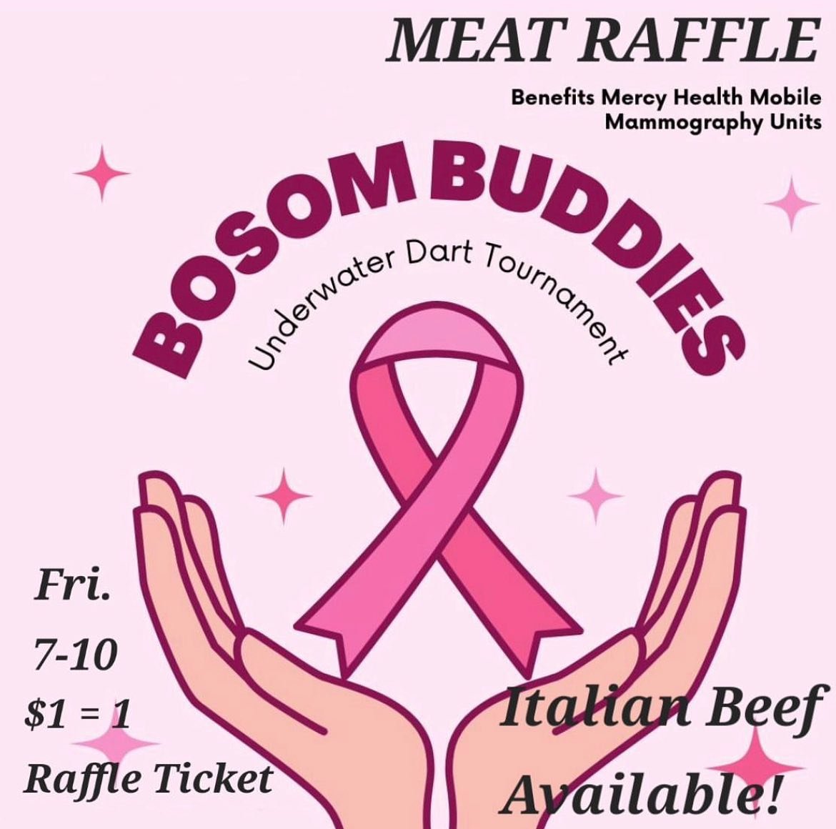 What can we say? We LOVE this Cincinnati area. Join us at @binskisbar bar on Friday to raise money for Bosom Buddies! Enjoy drinks as well as some food made a friendly face. We hope to see you there!!