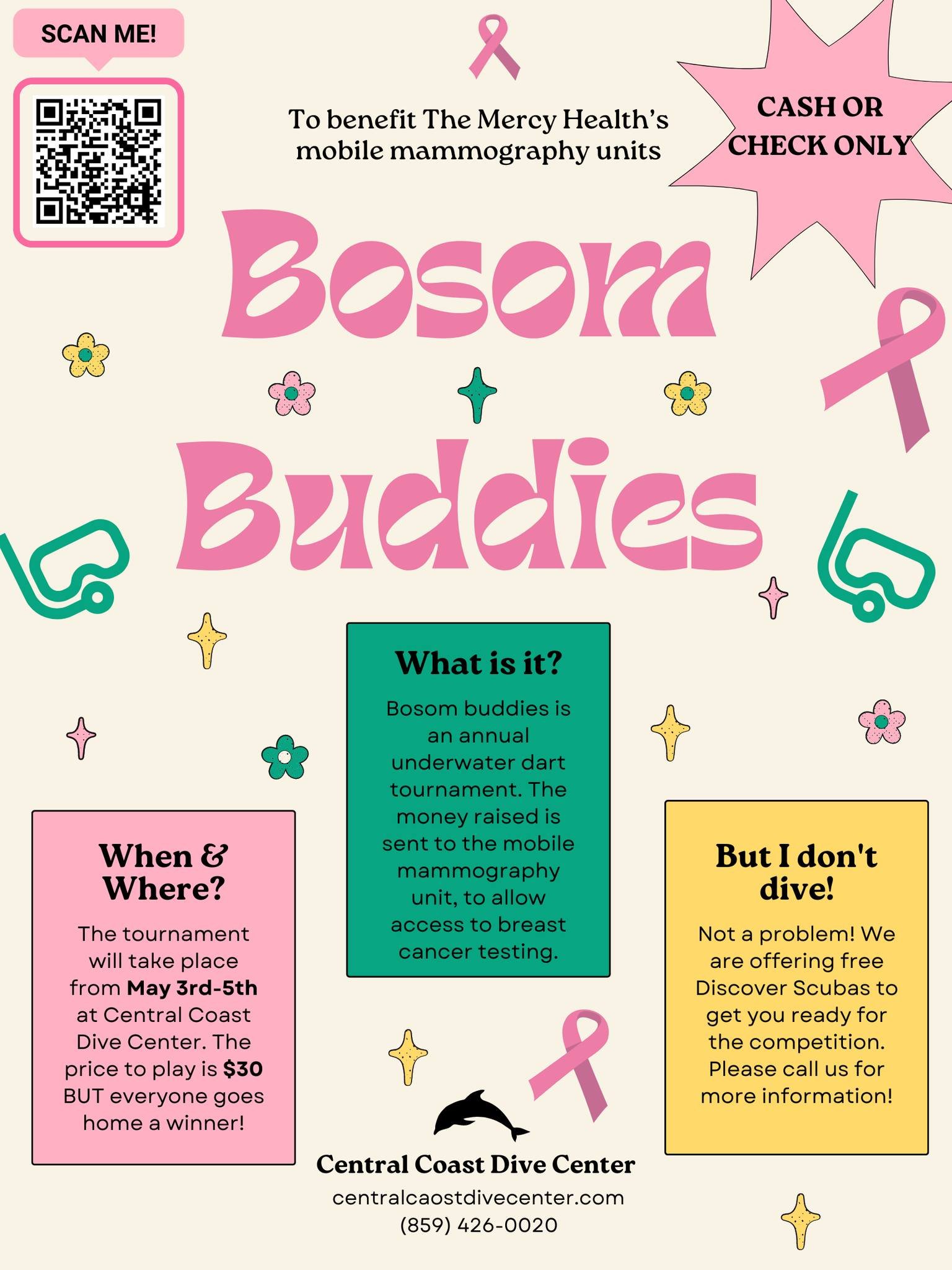 We are just under a week away from Bosom Buddies! We still have some openings but they are filling up fast! Don't forget to sign up! Not only are you playing for great prizes, but you are also helping a local hospital with allowing access to life sav