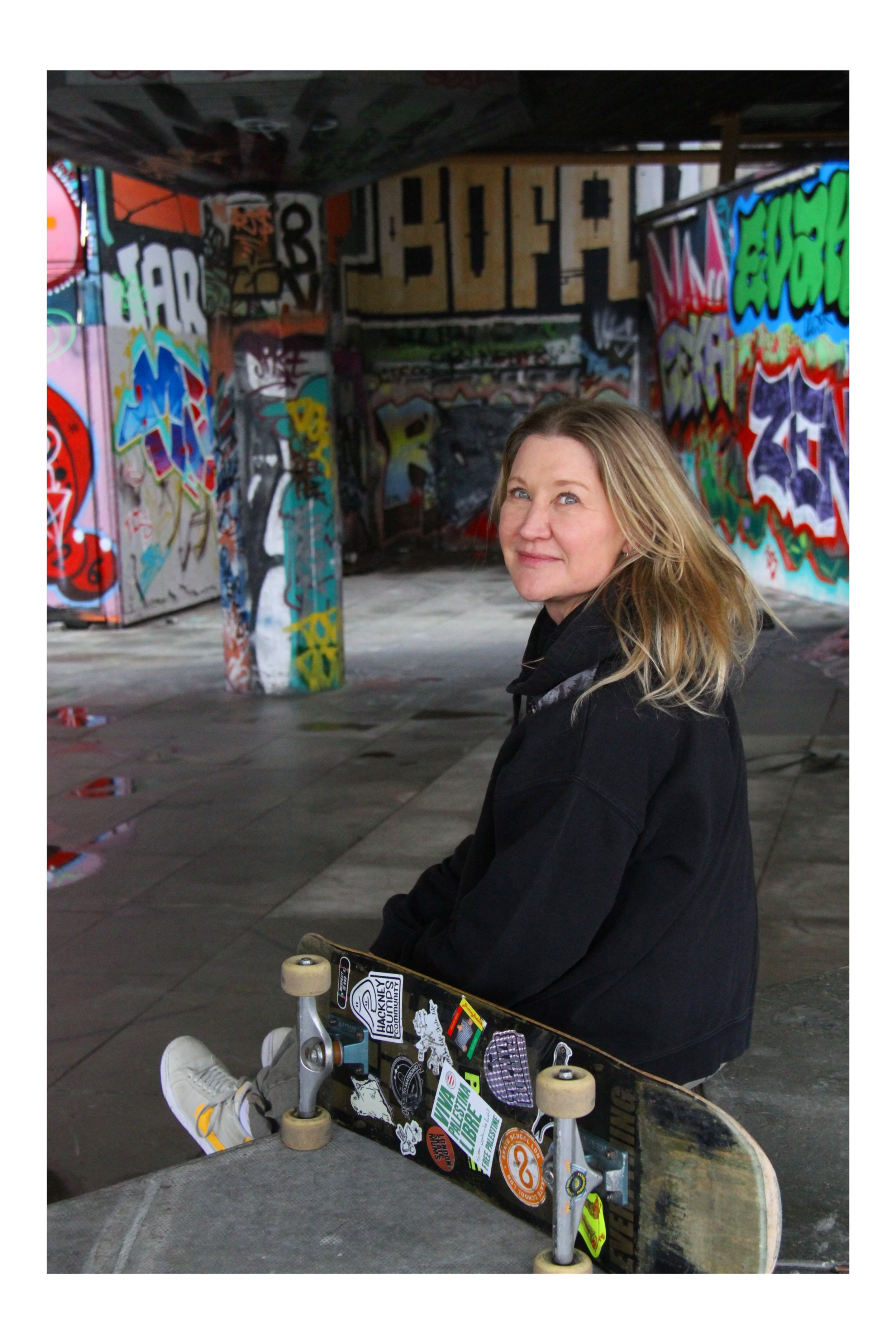 Esther Sayers, member of London Skate Mums.