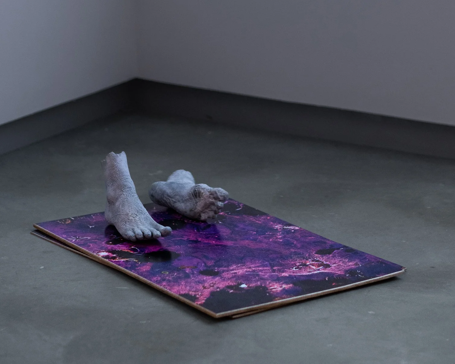 Ground over Floor | concrete, wax, expired analog film prints mounted on plywood.  Photographed by Joel Tsui
