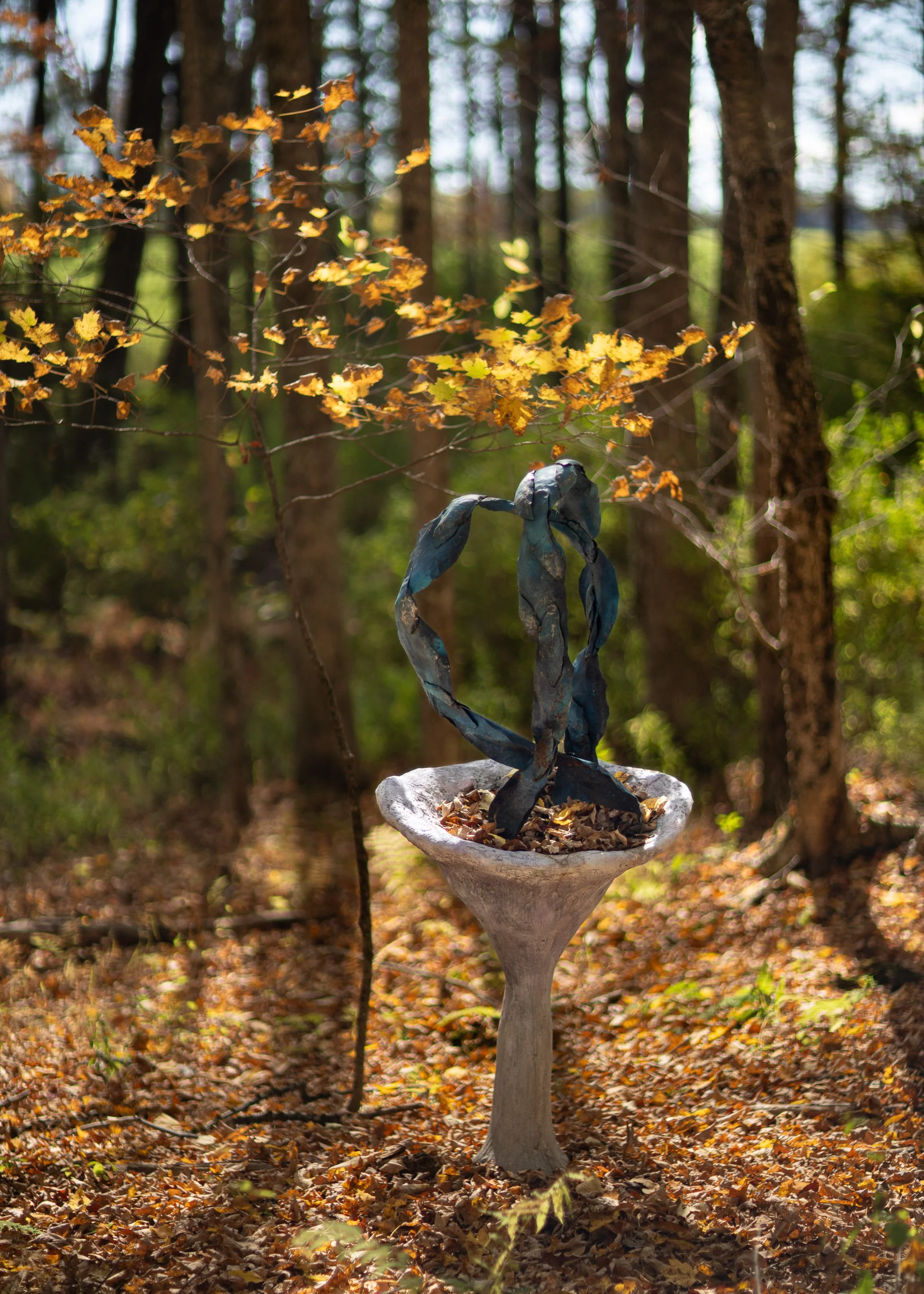 Geotrop | painted steel, wax, concrete cast of compost heap | Photographed by Joel Tsui