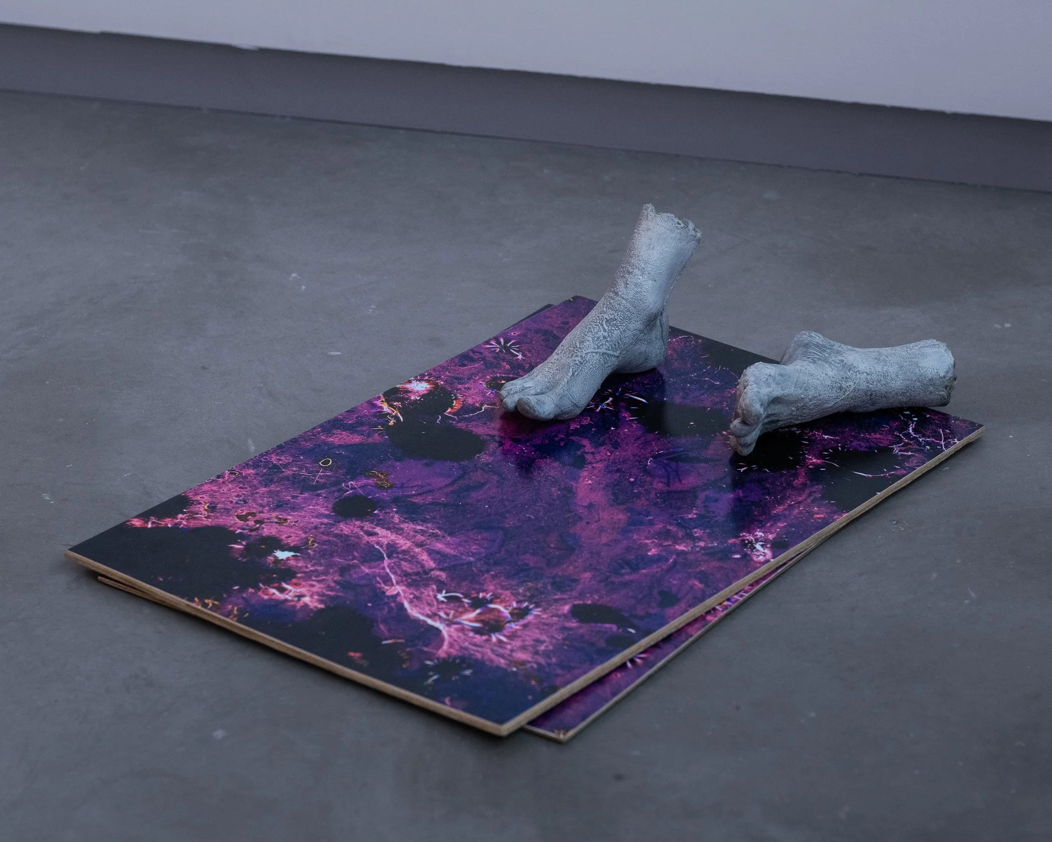 Ground over Floor | concrete, wax, expired analog film prints mounted on plywood.  Photographed by Joel Tsui