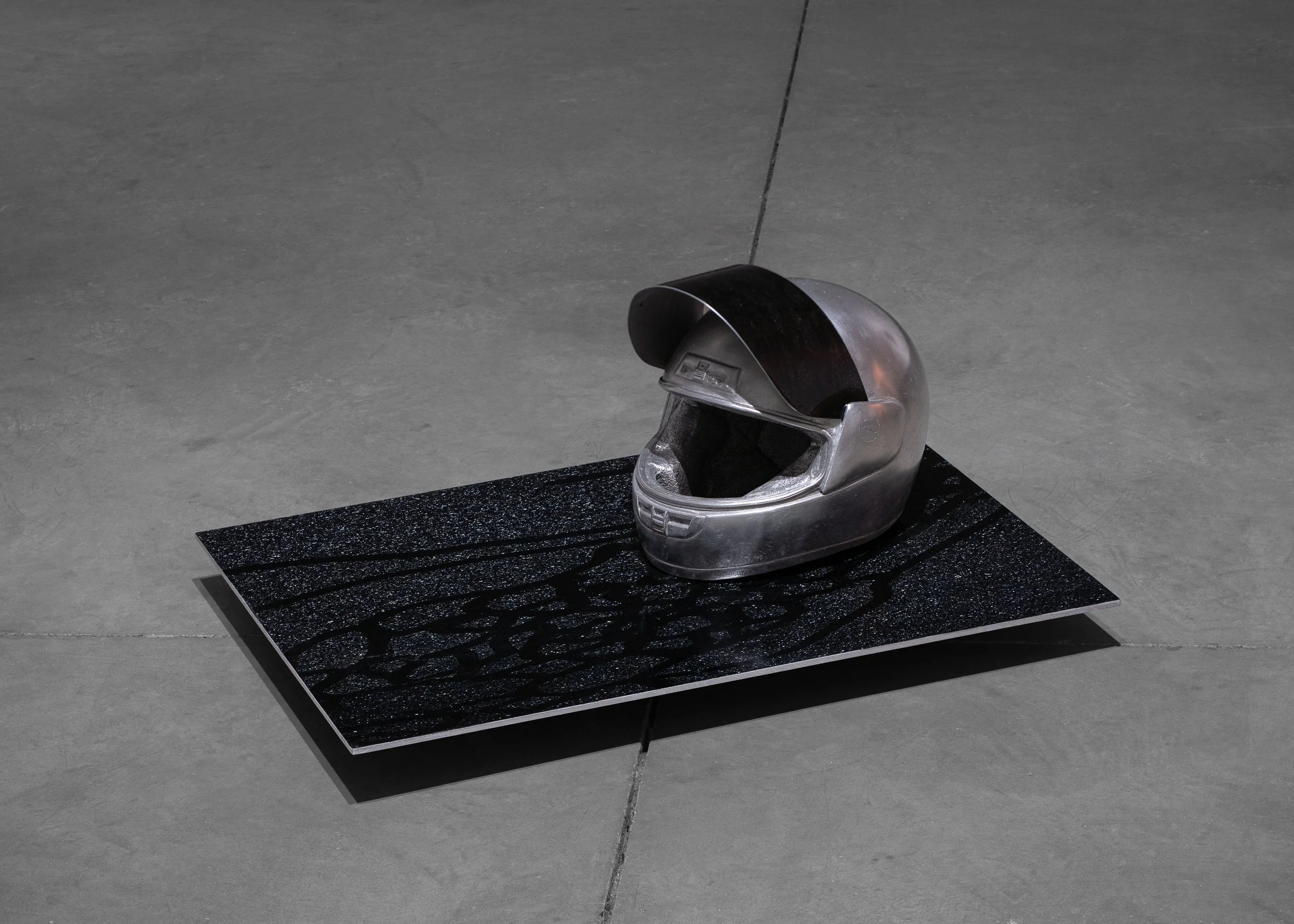 Black Mirror | cast aluminum, dye-sublimation and inkjet print | Photographed by Joel Tsui