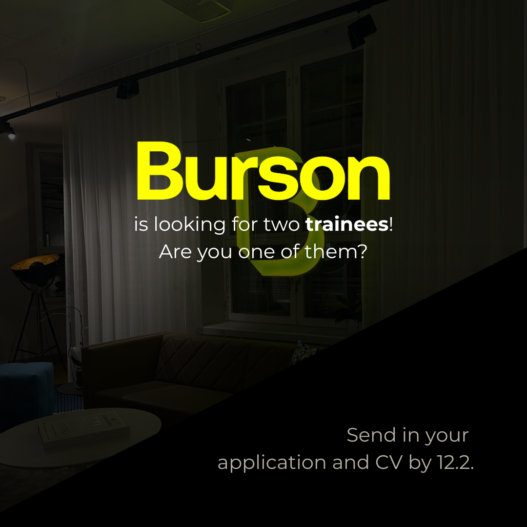 Burson is looking for trainees!