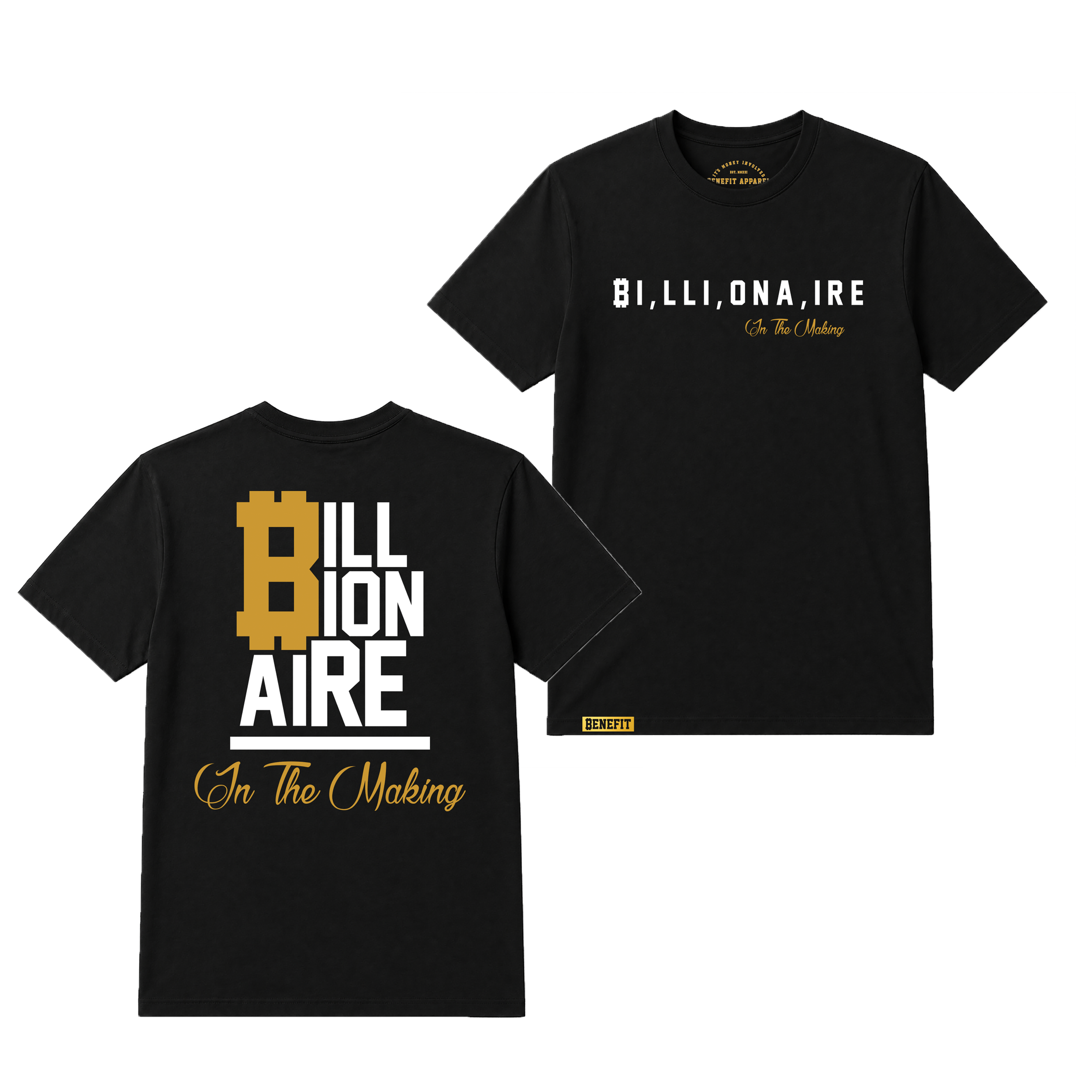 Billionaire In The Making Tee (Black/Gold/White)