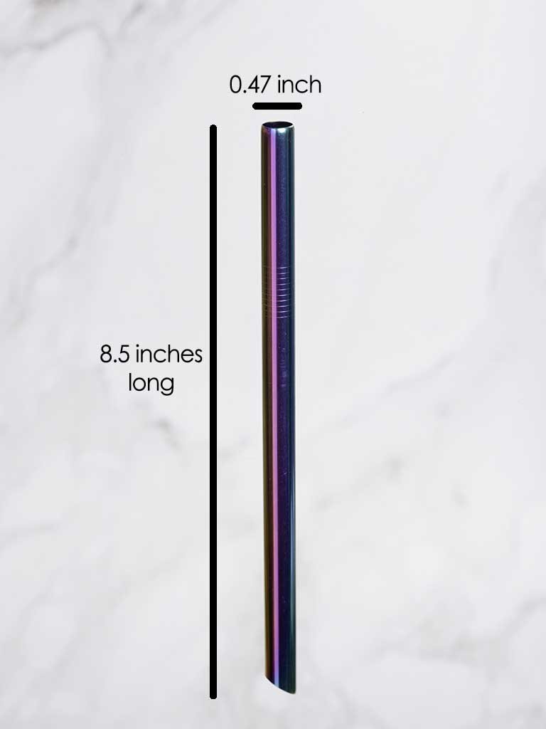 Reusable Smoothie Straw, 0.47'' Extra Wide Stainless Steel Straw