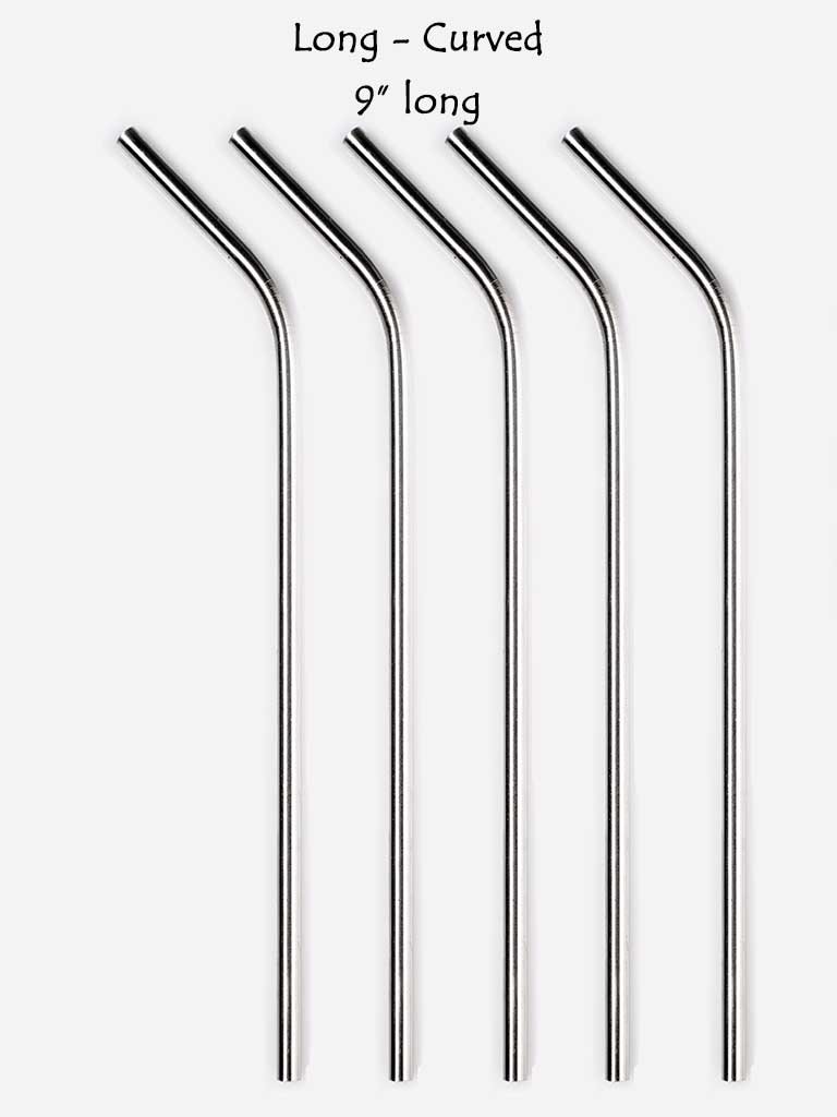 Long Bent Stainless Steel Straw — The Ecoporium