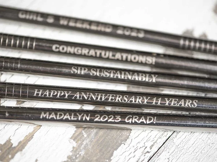 Engraved Stainless Steel Straws — The Ecoporium