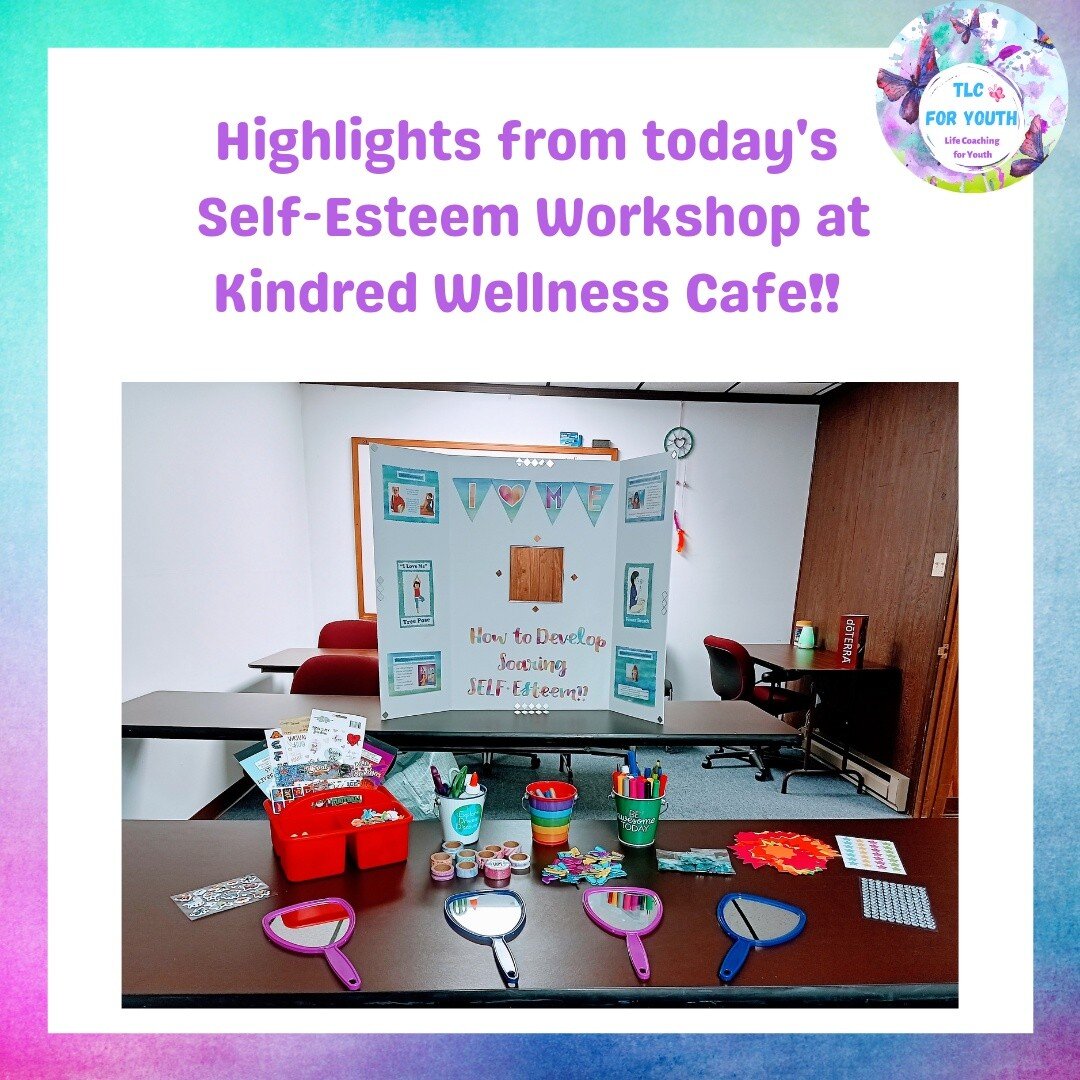 Highlights from today's Self-Esteem Workshop at the Kindred Wellness Cafe ! Great job Rosalie and Grace for participating! Great job to Coop for being a great special helper;)

#tlcforyouth #lifecoachingforkids #lifecoachingforyouth #selfesteem #self