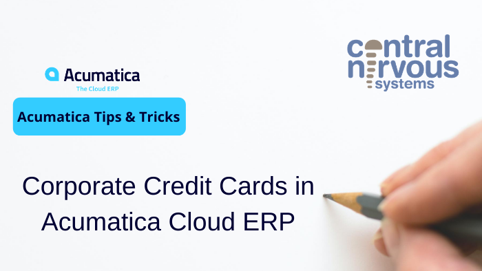 Do you want to use the corporate credit cards feature in Acumatica but get an error?