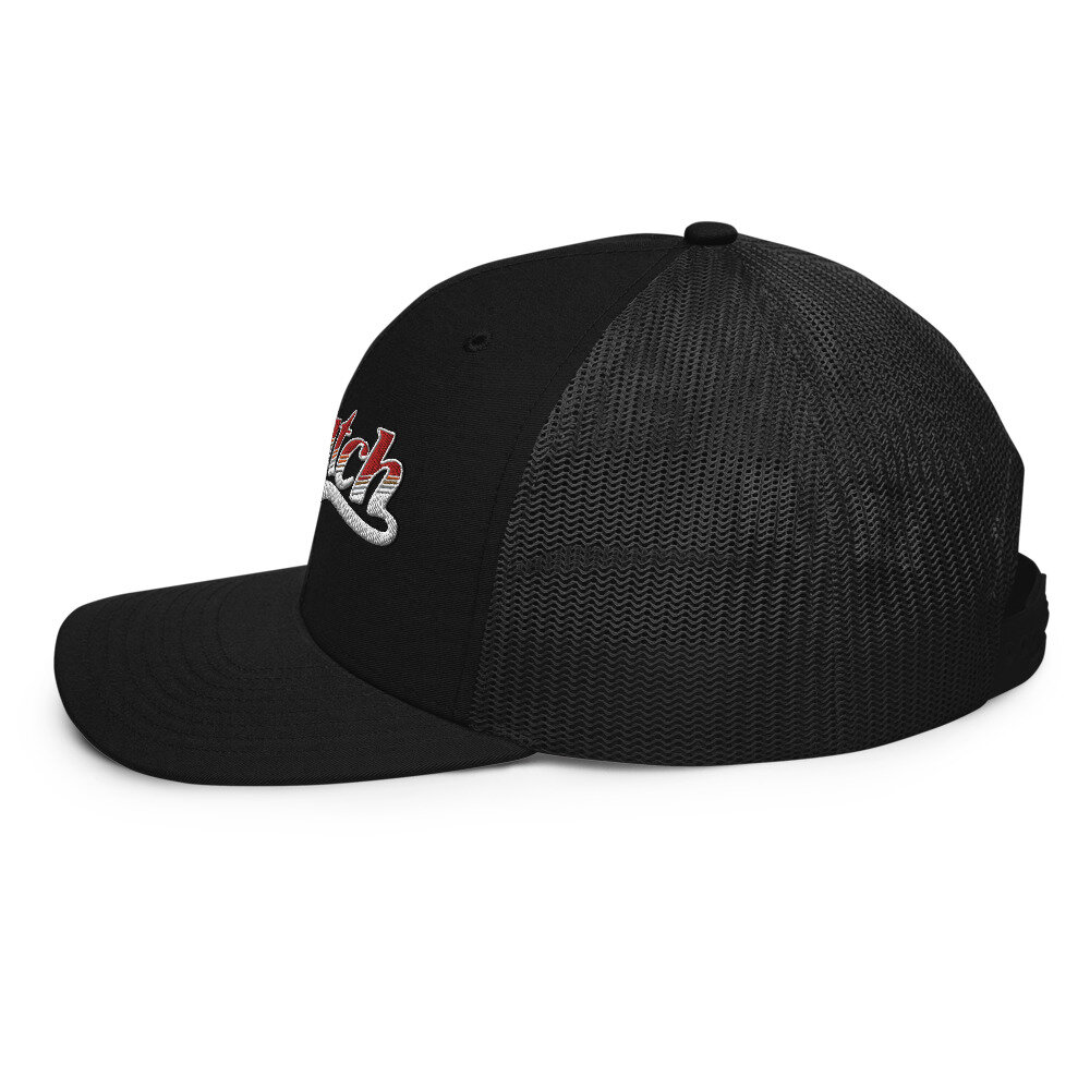 112 Black Richardson Adjustable Snapback Trucker Hat – Blank