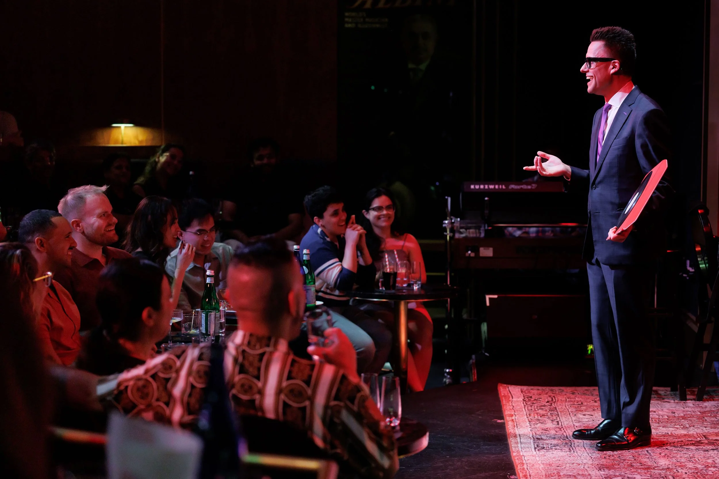 Los Angeles magician Arthur Trace performing sleight of hand for guests