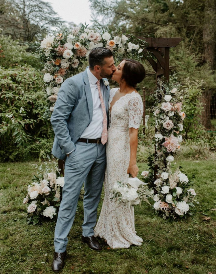Dark Wood Arch — Cape Cod Wedding Arch