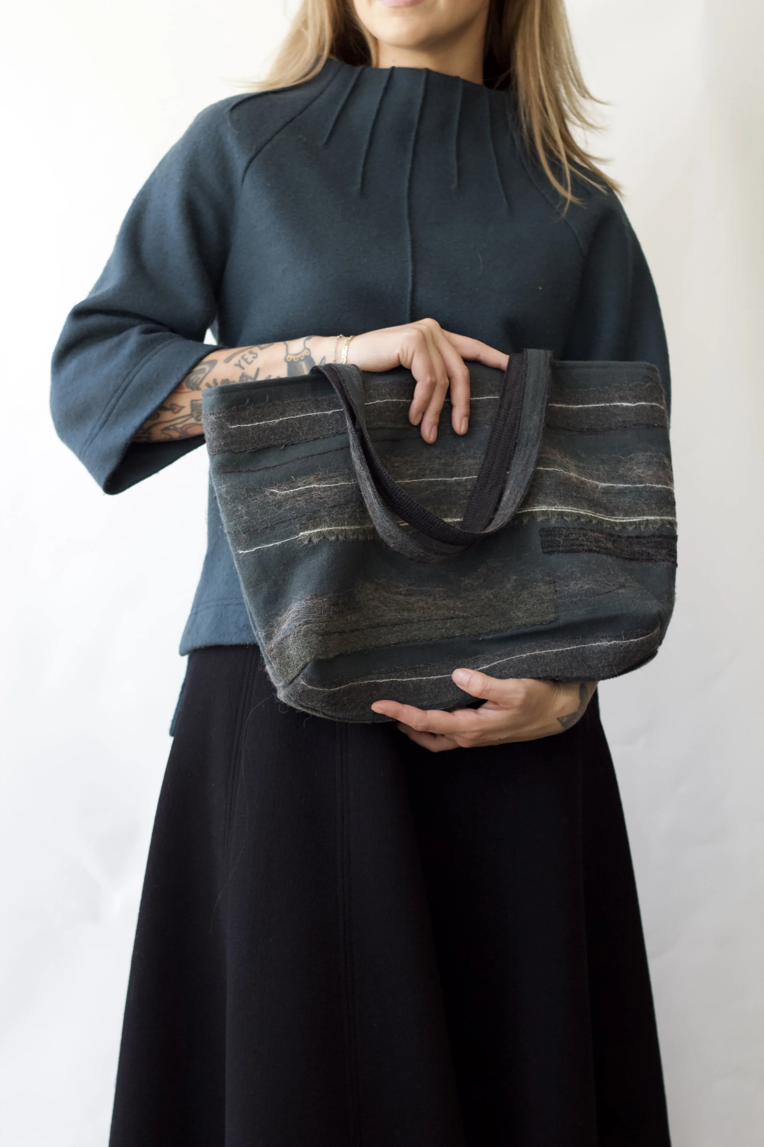 Landscape Wool Felt Tote By Liz Mitchell