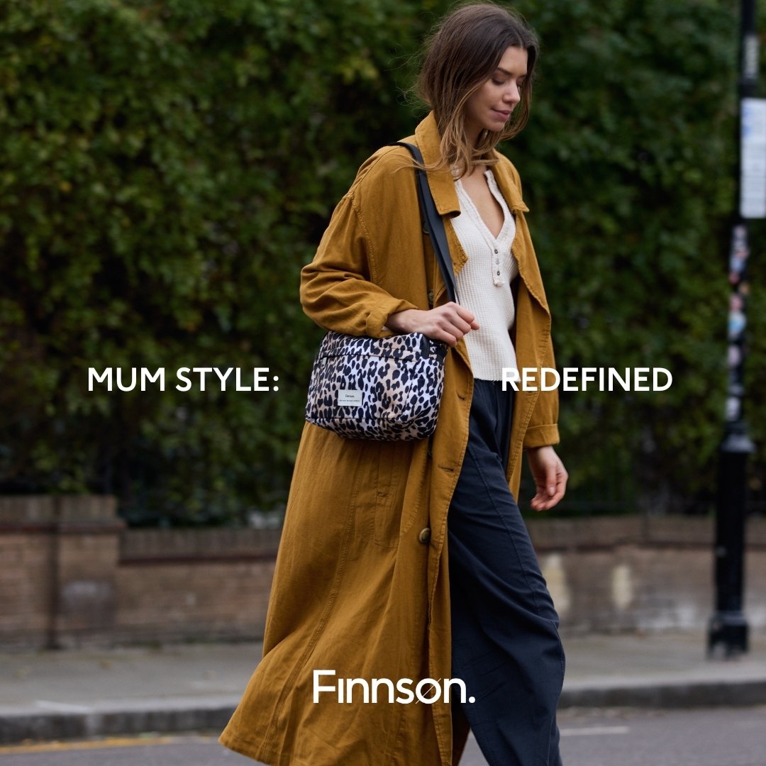 A note from our founders, Amy and Kate: 

A: We launched Finns&oslash;n with the mission to empower mums to keep being themselves after having kids. Our bags are designed to be modern, sleek and stylish, here the Frida in Leopard, to help you retain 