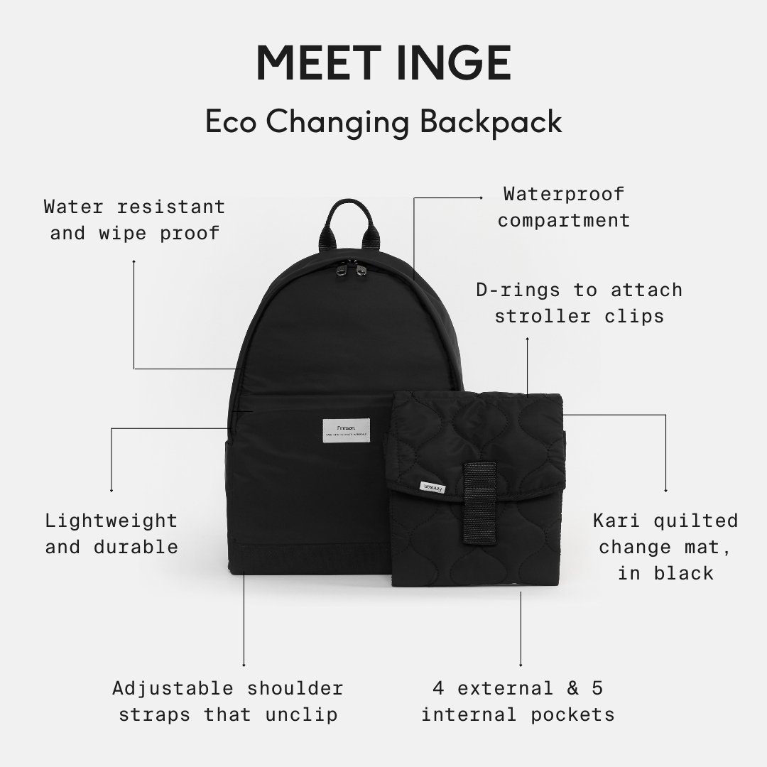 Meet Inge, your new grab-and-go essential! 

Whether you're on foot or pushing a stroller, our versatile changing bag has you covered. Easily switch from shoulder to stroller with adjustable padded straps for the ultimate hands-free experience. 

Cra