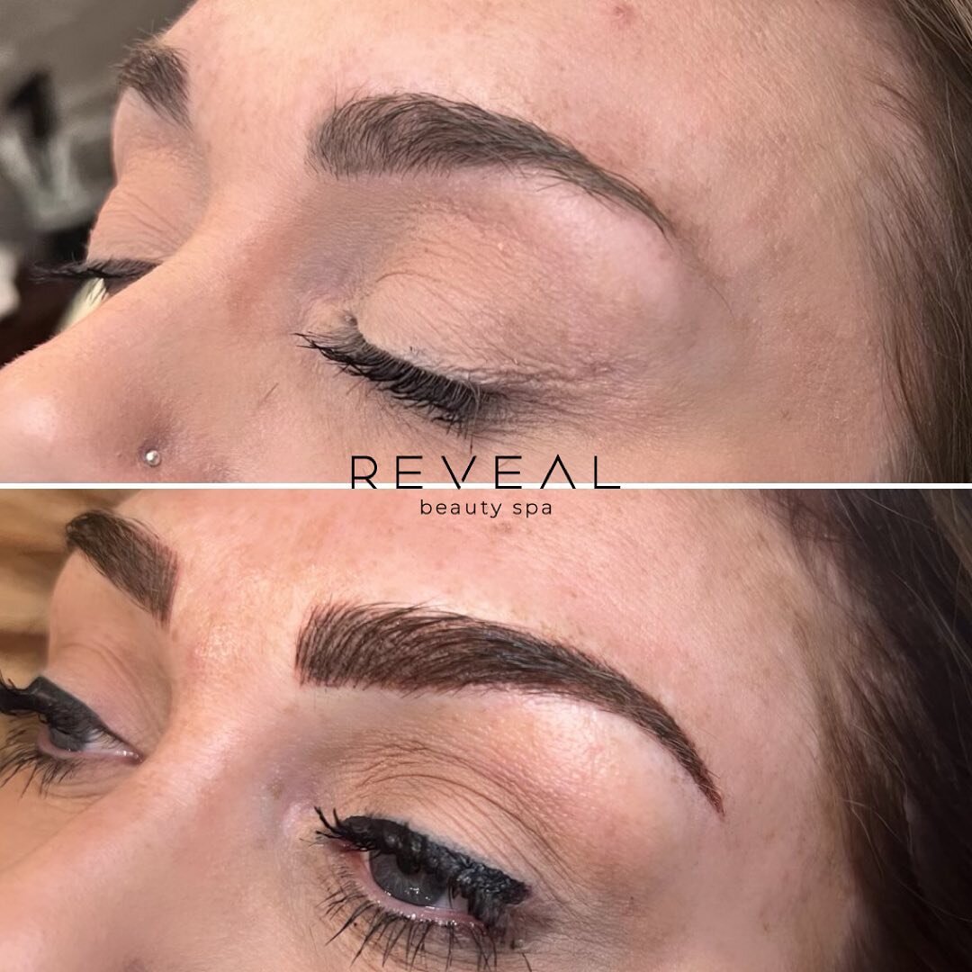 #freshbrowfriday 

These brows are ON POINT! 
This lovely brow is a mix of micro-blading and micro-shading! 

For your brow transformation you can book with Bethany on our website www.revealbeautyspa.com or the book now button in our bio! 

#permanen