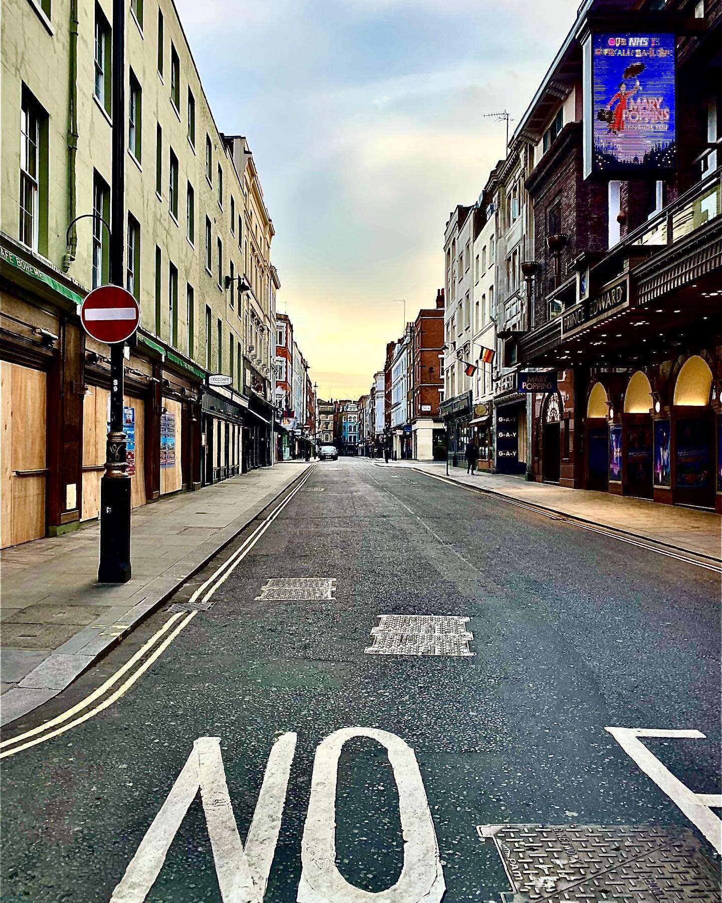 Soho - Compton Street - London - Friday 8pm 1st May 2020 ⚓️🌈 I am literally &lsquo;the only gay in the village&rsquo; 😍 Walking my neighbourhood daily with my dog and seeing the city with such different eyes. It&rsquo;s weird but also wonderful. Lo