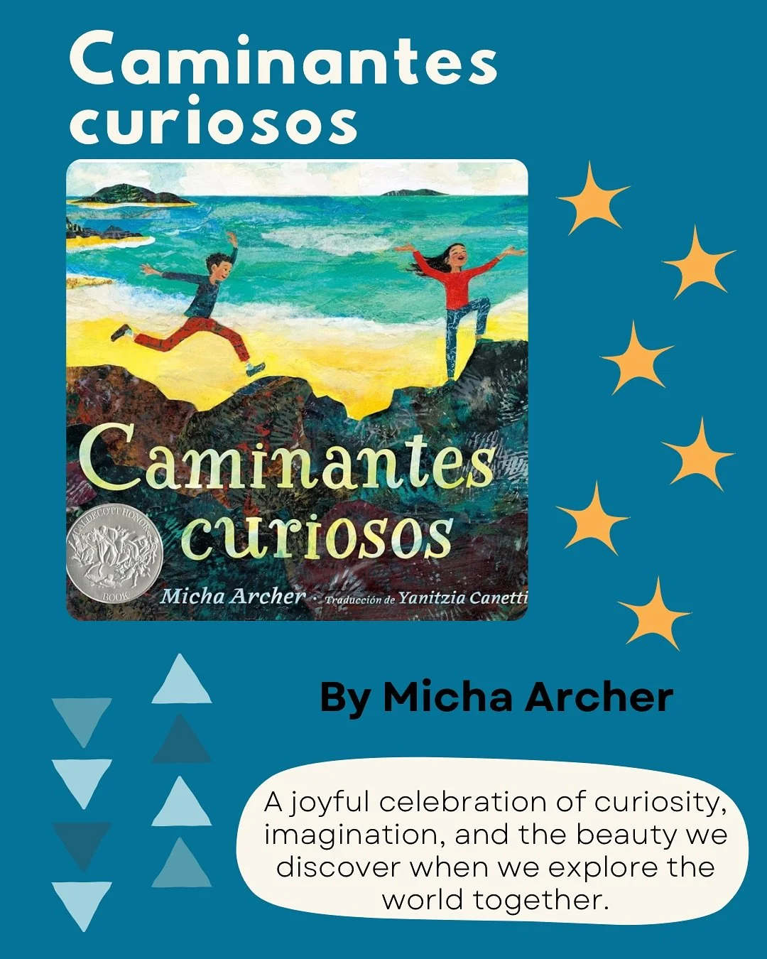 This month, our Goodnight Book Club reads celebrated stories that honor the beauty of language, nature, curiosity and culture. 

From &lsquo;Agua, Ag&uuml;ita / Water, Little Water&rsquo; to &lsquo;Caminantes curiosos&rsquo;, our families explored th