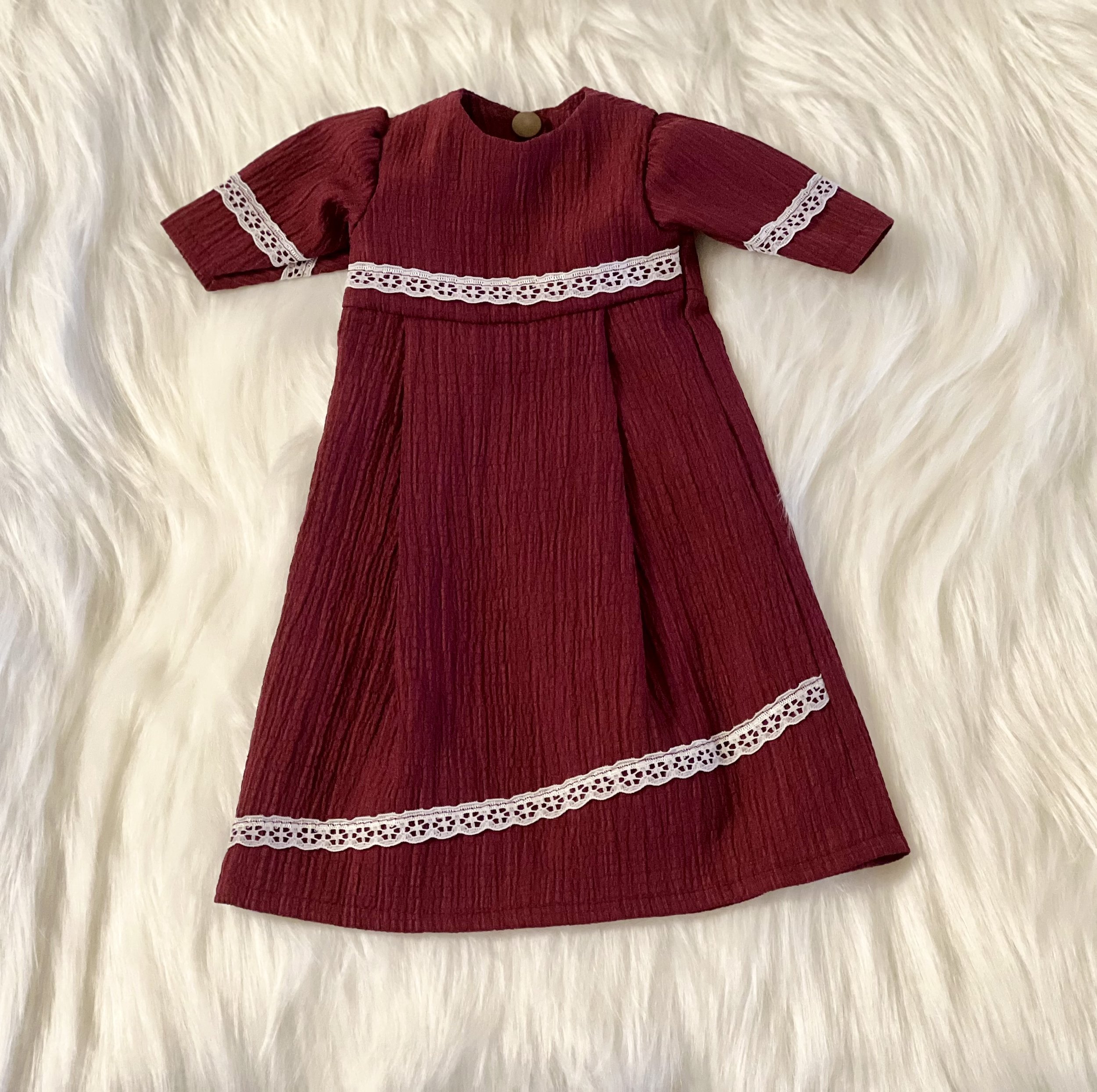 Handmade Amish-Style Doll Dress (Fits 18” Dolls)
