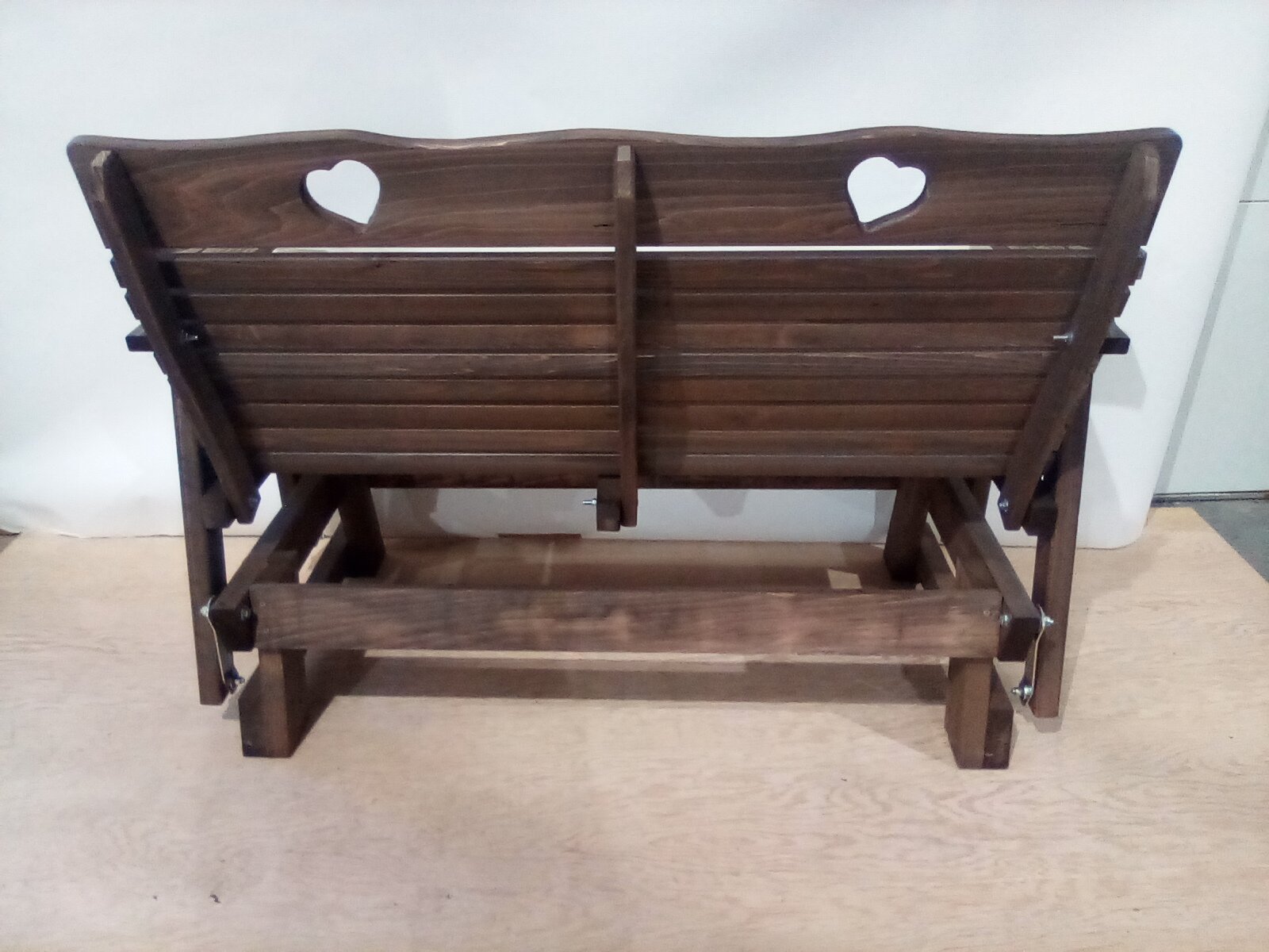 Back 4 Ft. Heart-back Glider Brown Stained.jpeg