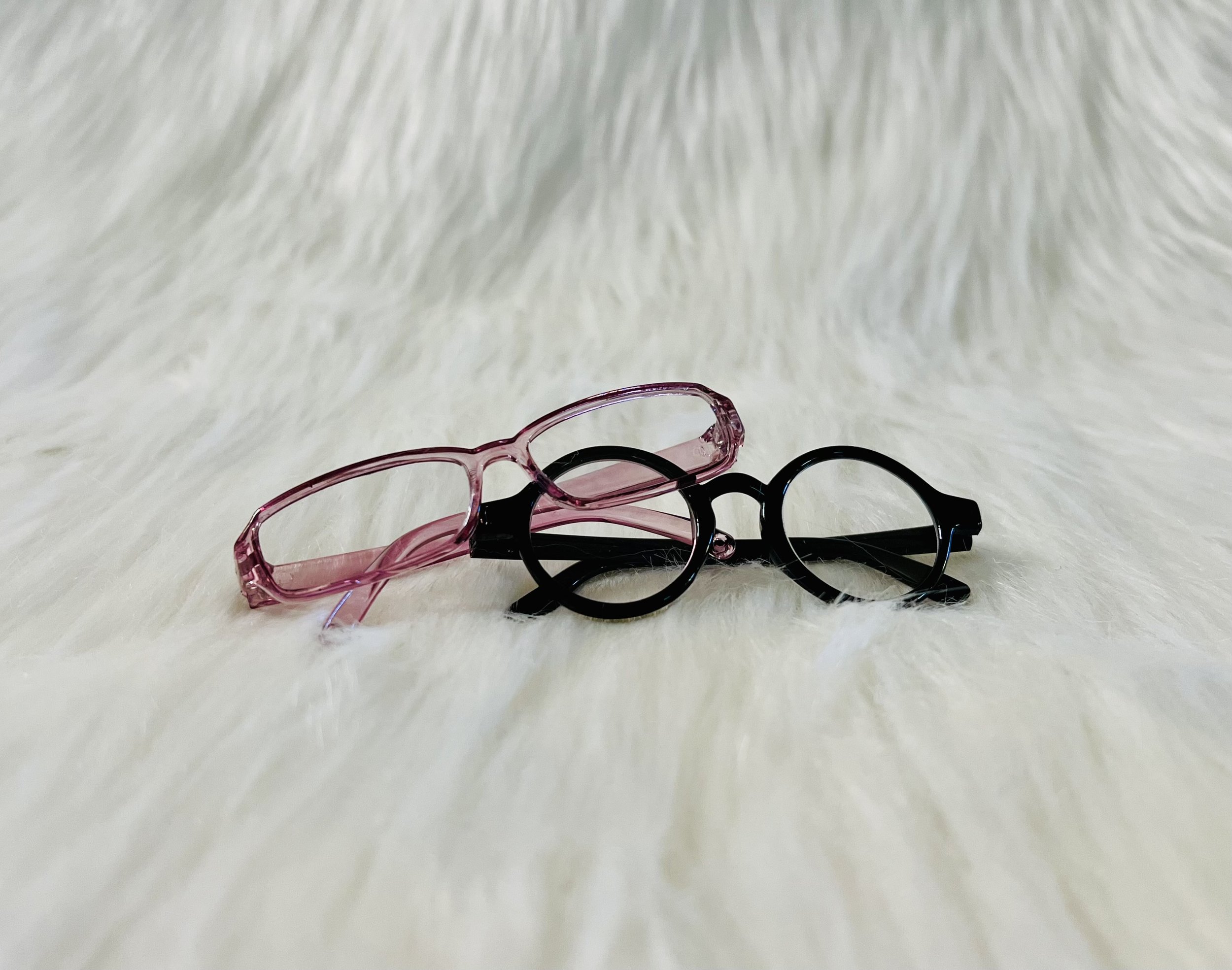 Doll Eyeglasses – Fits Most 18” Dolls (Purple or Black Frames)