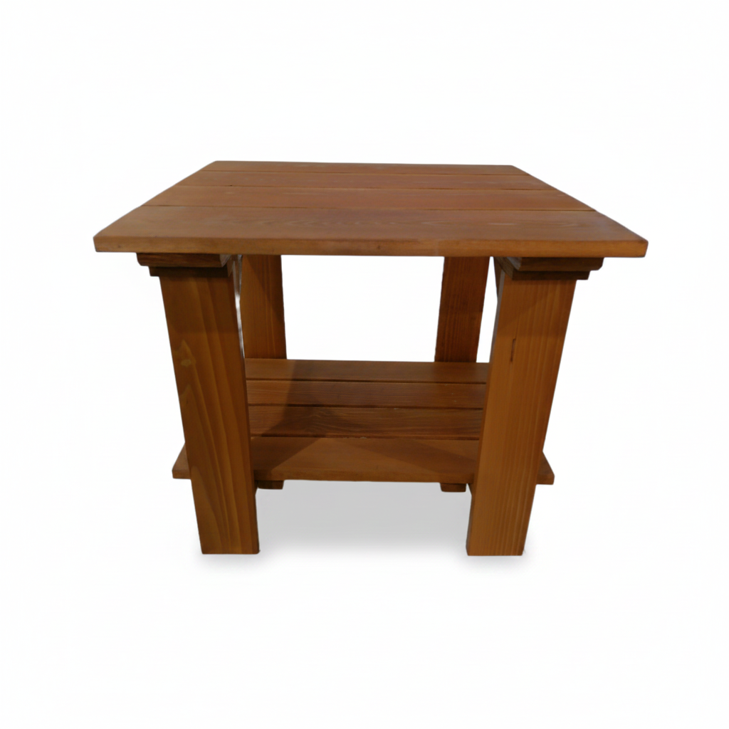 Cedar End Table with Shelf — Amish Made
