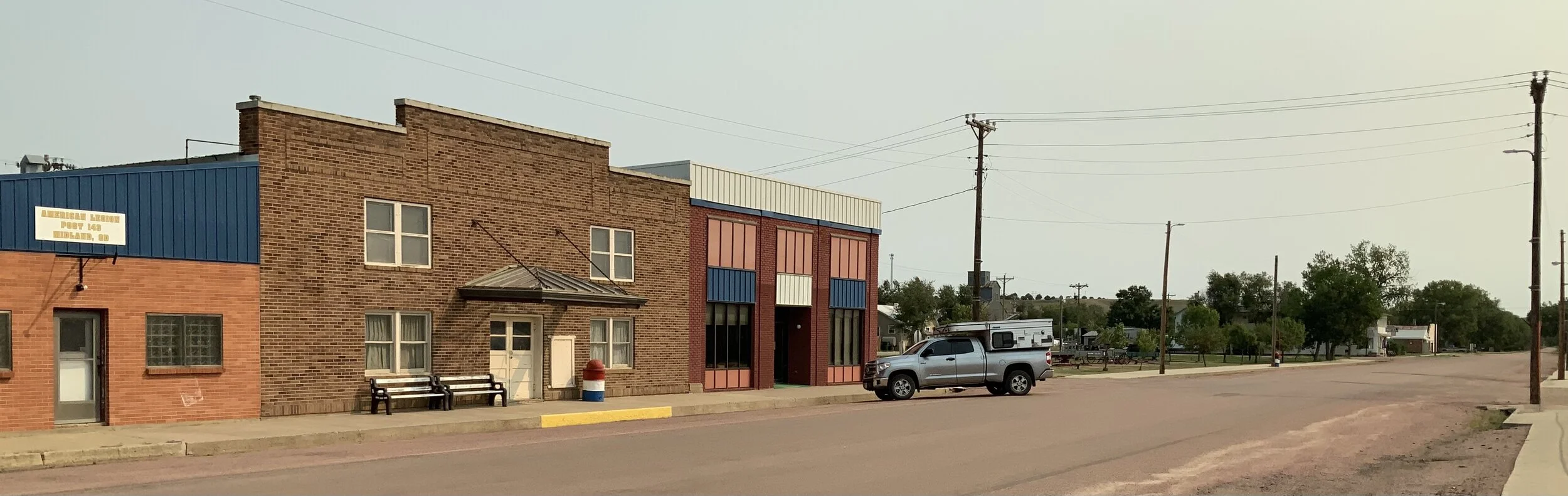 Theater and hotel district, Main Street Midland.  The hotel to the far right.