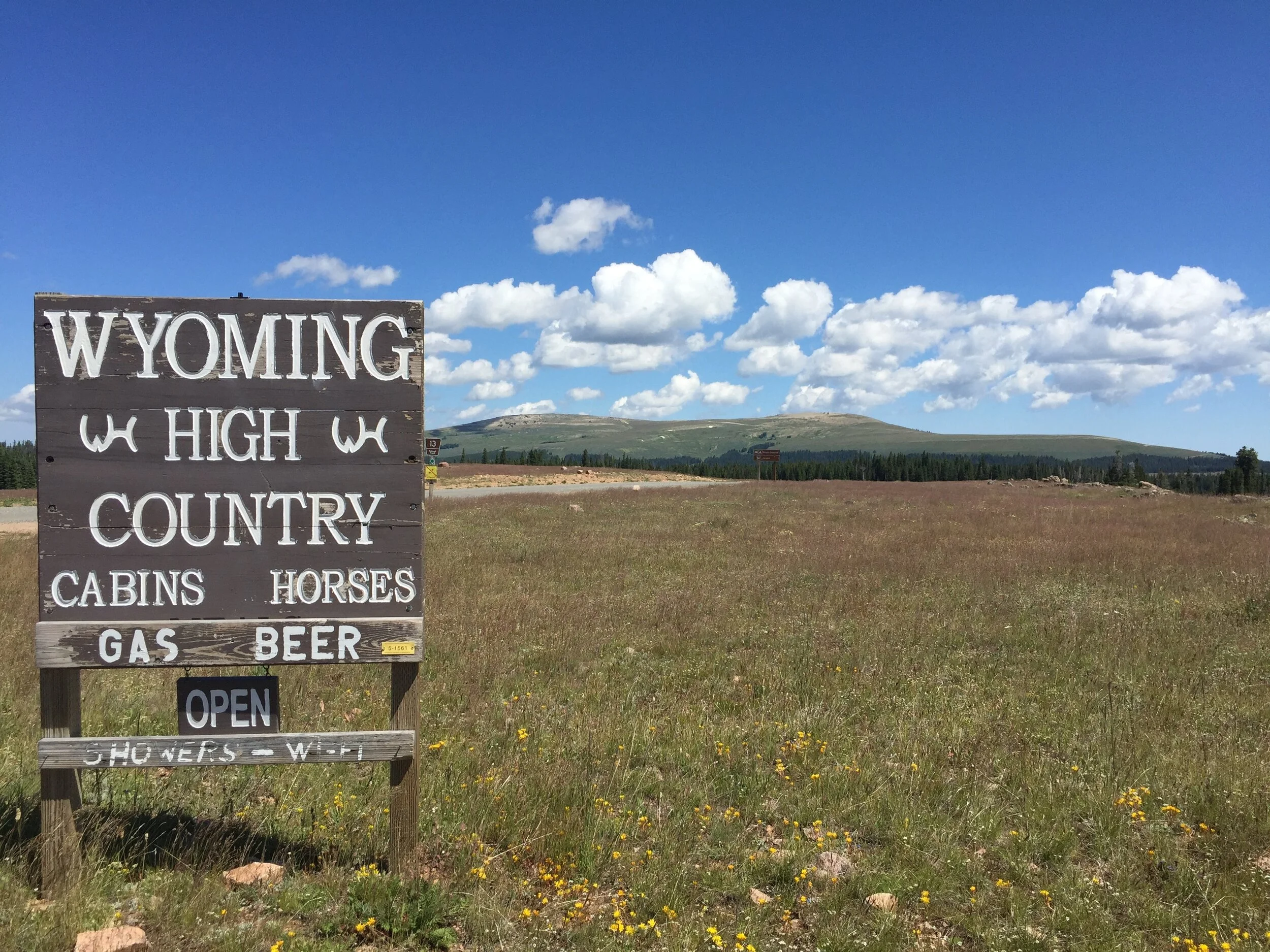 Original Sign | Bald Mountain in the background