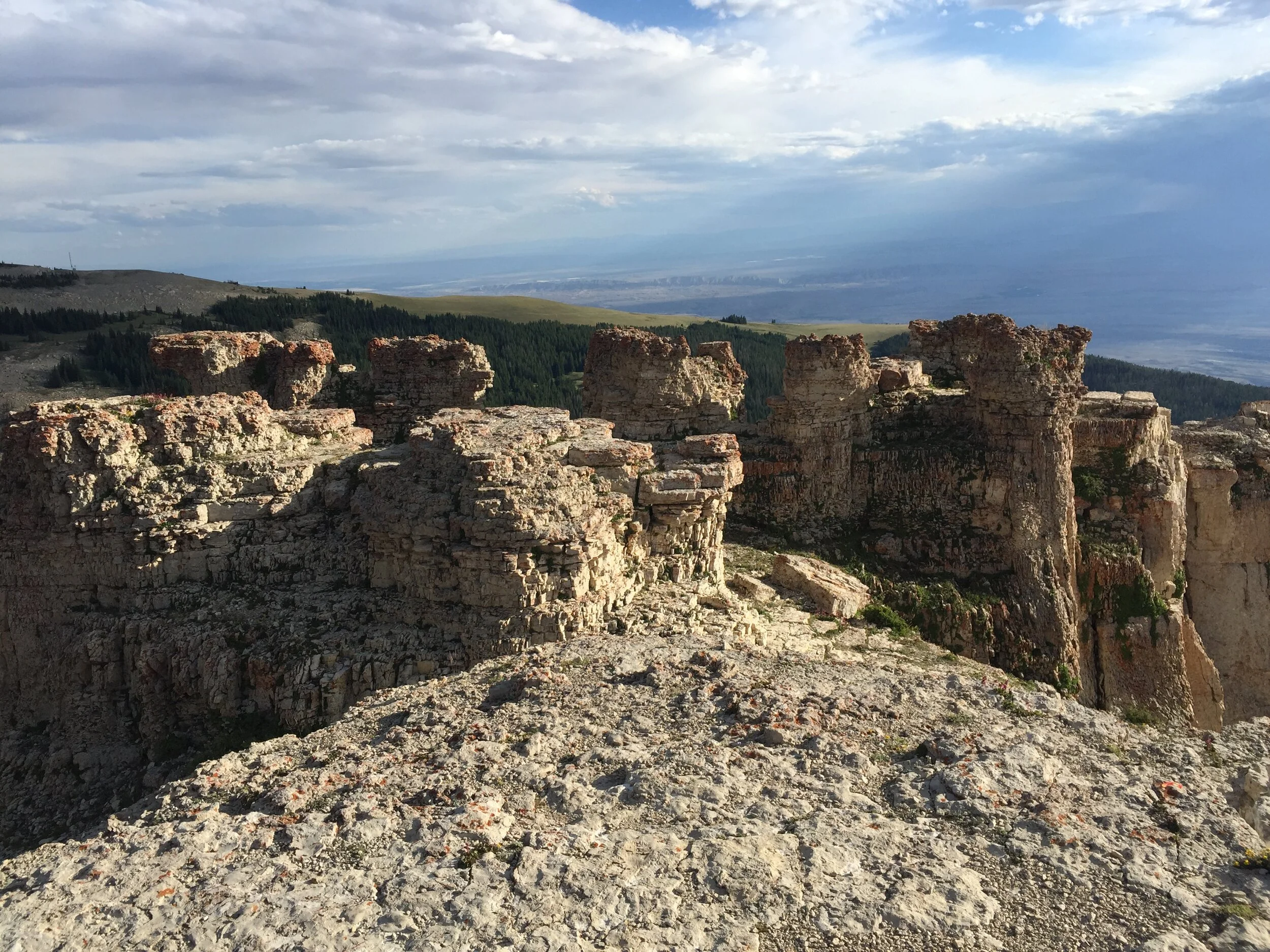 Rock cliffs just west of the wheel