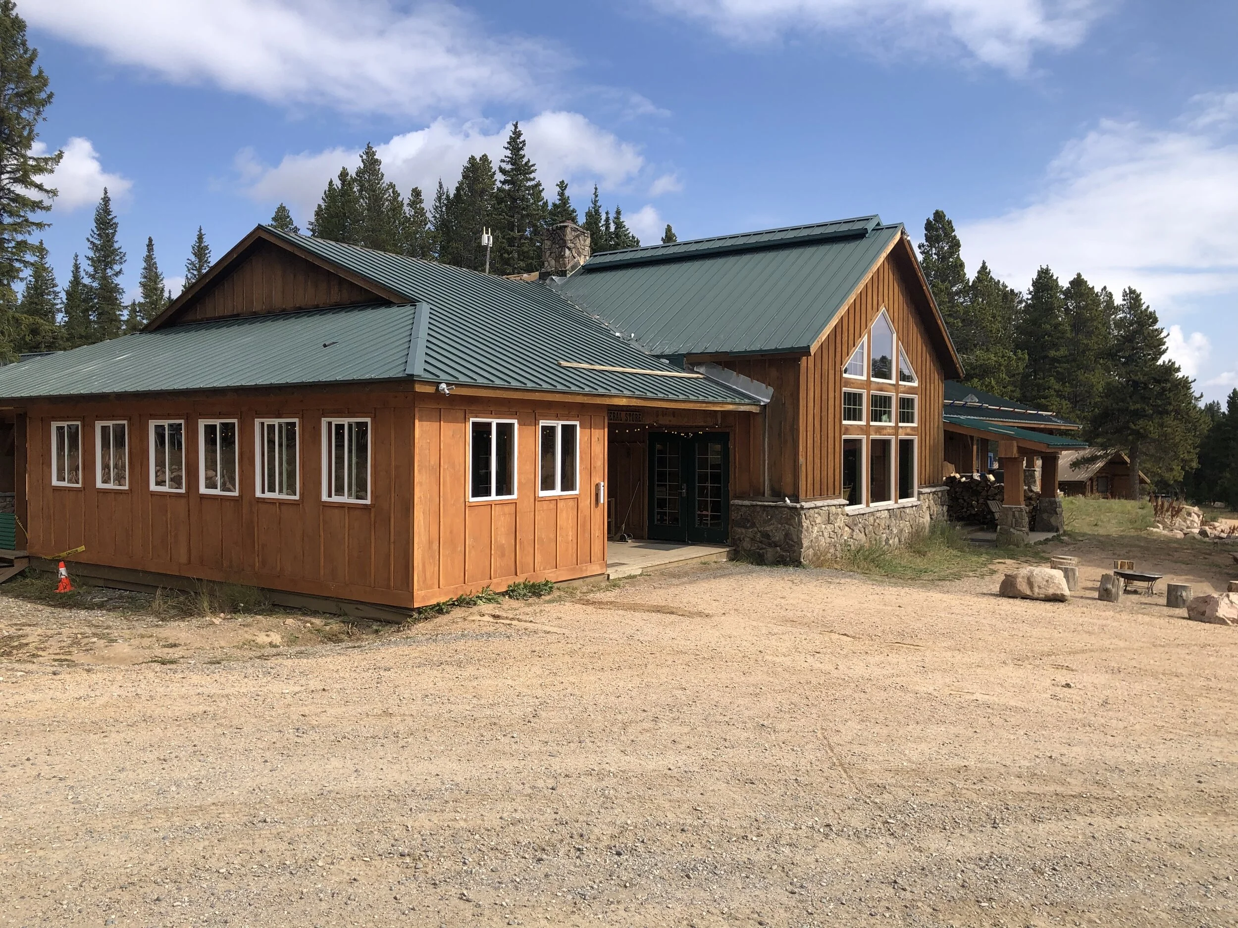 Lodge expands, this will be totally enclosed for the winter and more than doubled the table capacity.
