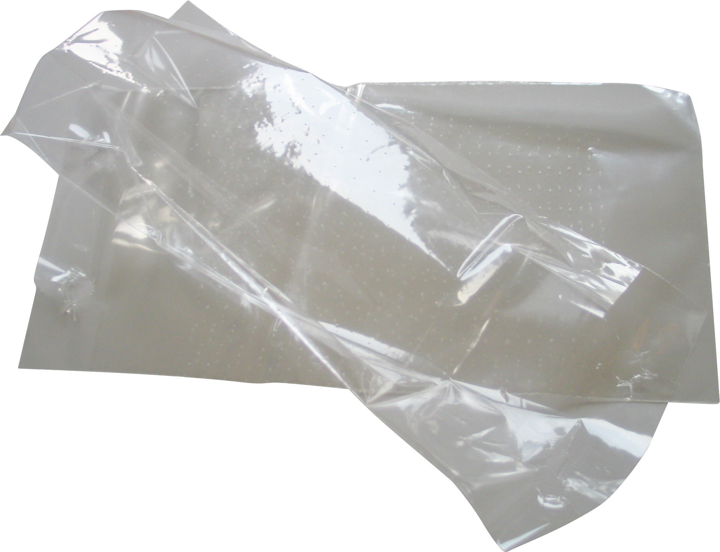En tom, transparent plastikfilm eller poser liggende fladt.