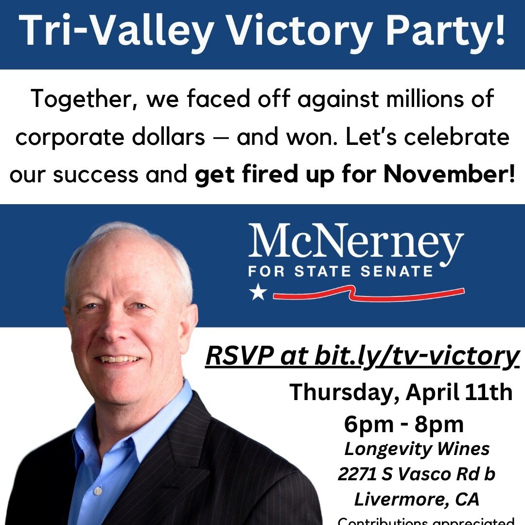 Get your tickets now. RSVP at bit.ly/tv-victory #mcnerneyforstatesenate