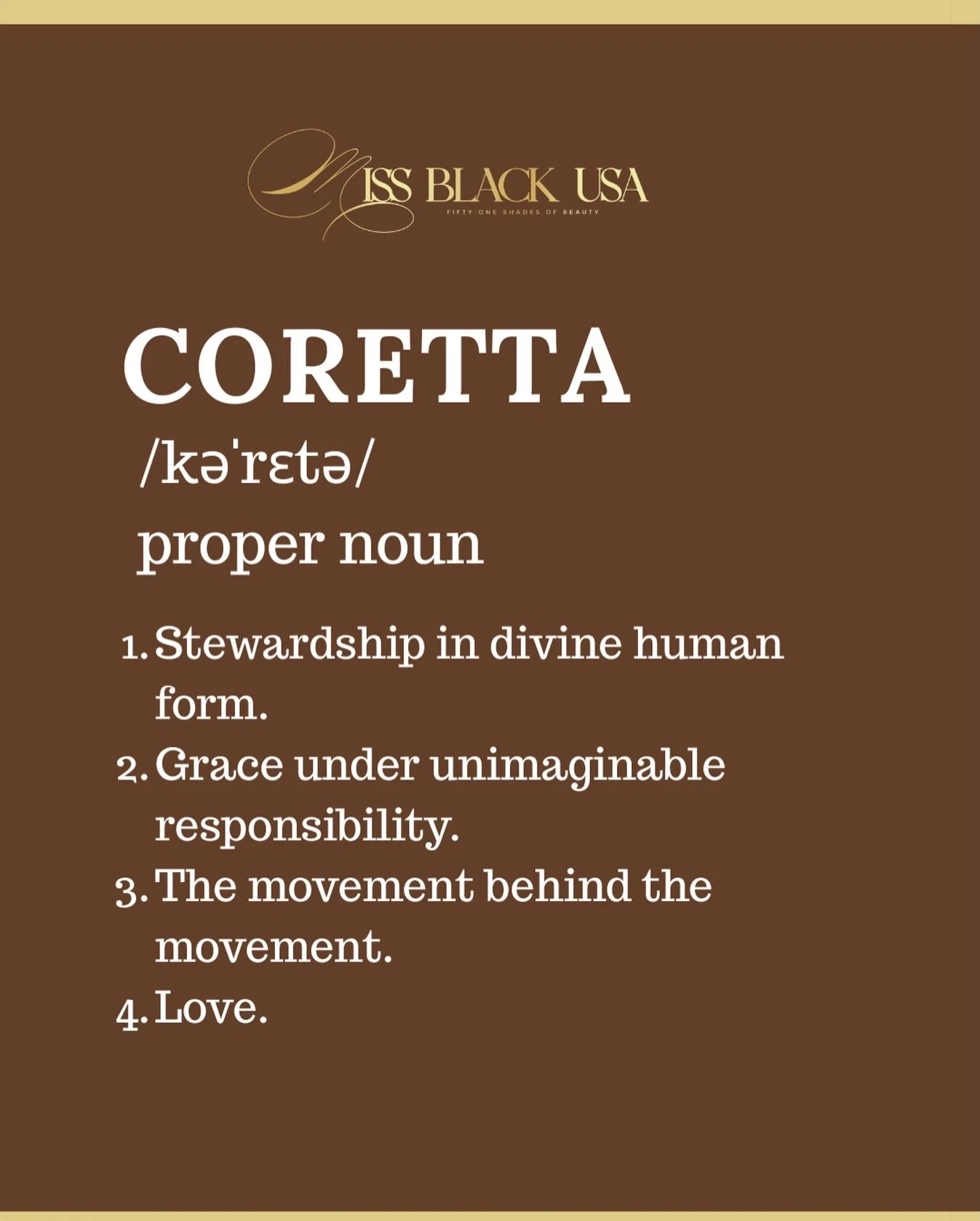 Today, we honor Martin Luther King Jr.

And we speak the name Coretta Scott King, not as an afterthought, but as a pillar.

While history centered the speeches, she sustained the work.
While the world applauded the dream, she protected the vision.

M