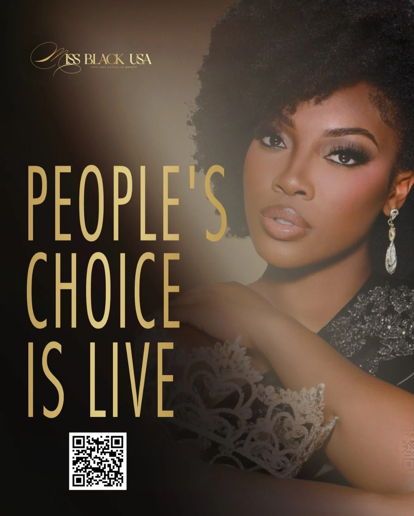 THE AUDIENCE HAS ENTERED THE CHAT.

People&rsquo;s Choice is live.

This is the moment where the audience gets a say. Your vote helps send one contestant directly into the Top 10 at the 39th Annual Miss Black USA&trade; Pageant.

Thirty-one women. On